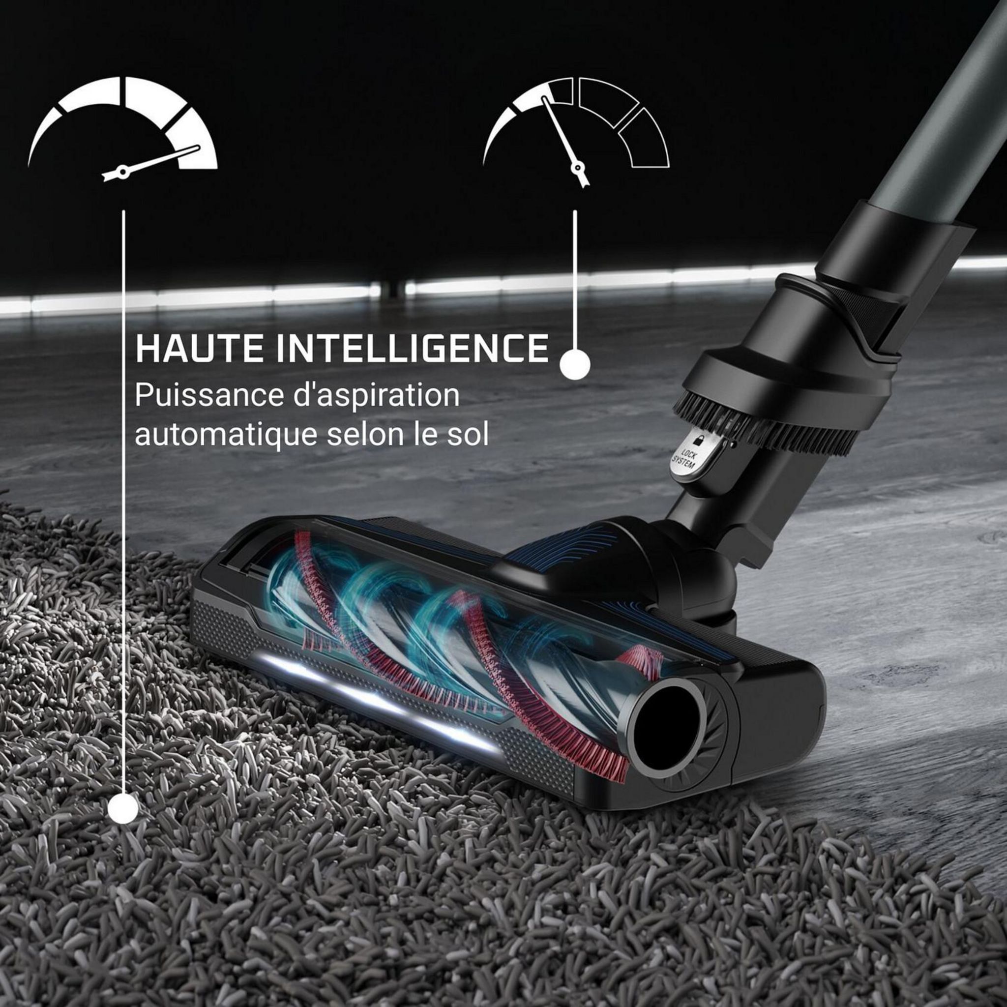 Voir la diapositive 4 : ROWENTA Aspirateur balai laveur sans fil RH20CO - Bleu et gris