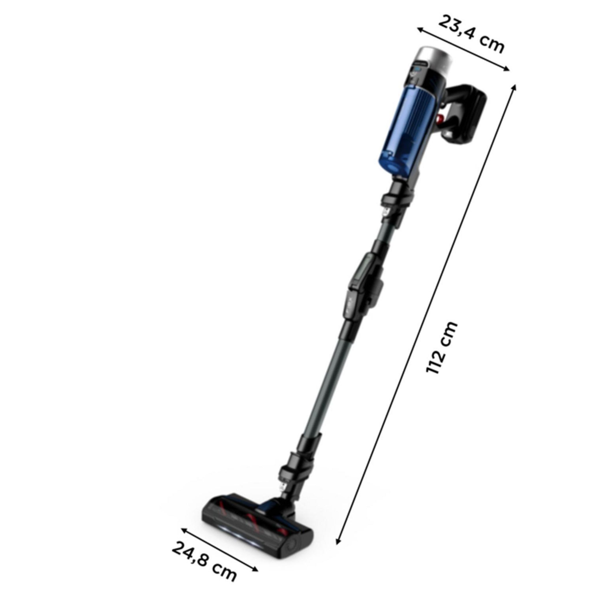 Voir la diapositive 7 : ROWENTA Aspirateur balai laveur sans fil RH20CO - Bleu et gris