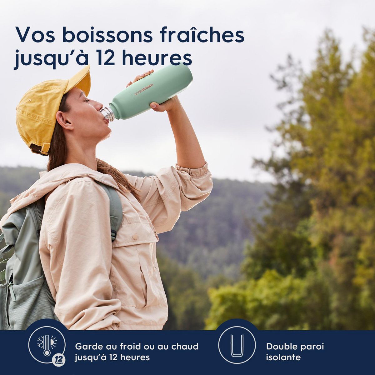 SODASTREAM Gourde métal bleue 930 ml