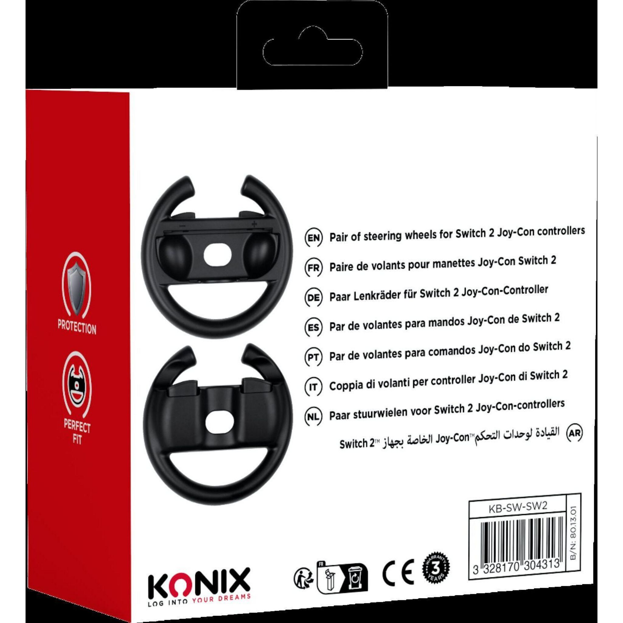 Voir la diapositive 3 : KONIX Paire Volants Joycon Nintendo Switch