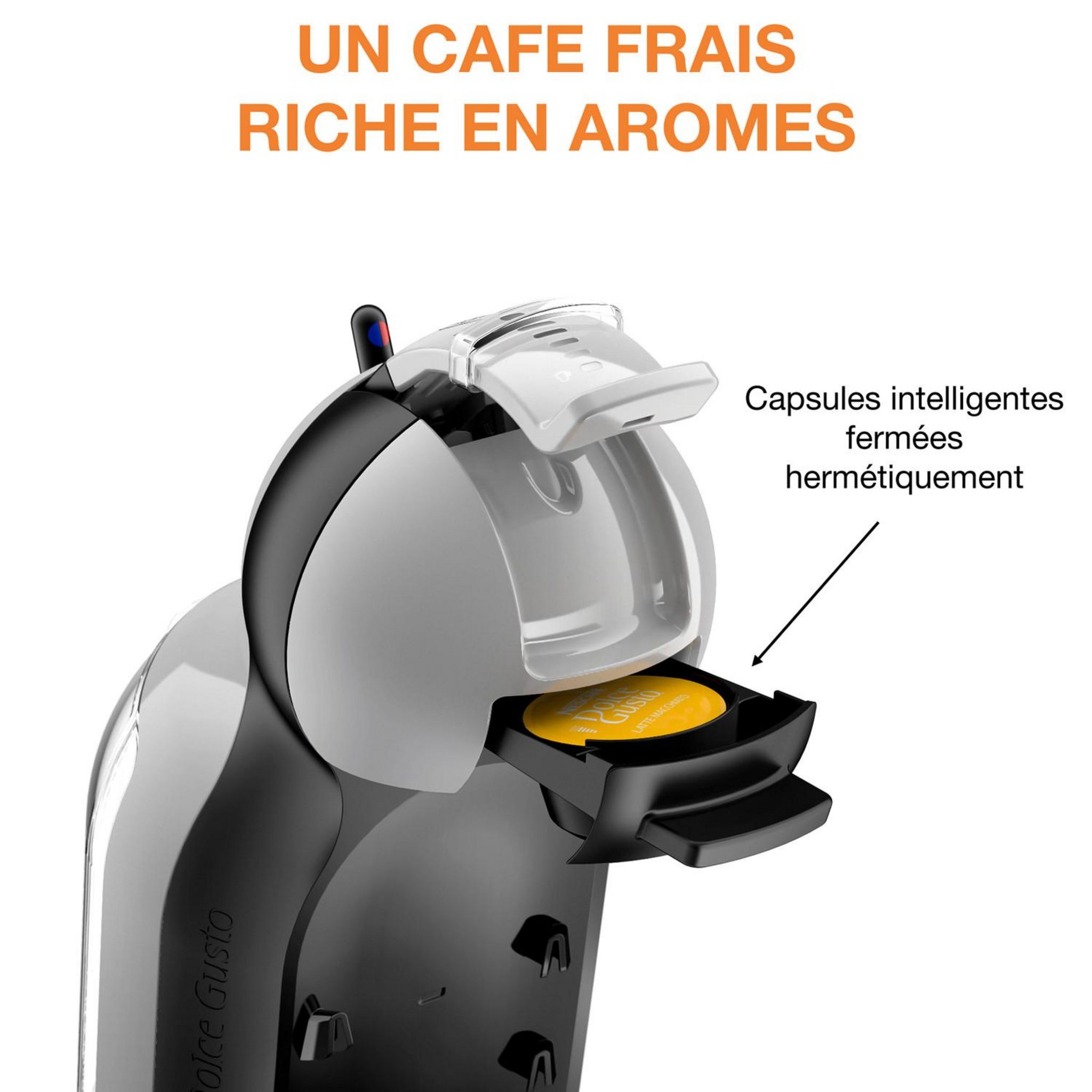 Voir la diapositive 4 : KRUPS Machine expresso Nescafé Dolce Gusto YY5572FD - Gris artic
