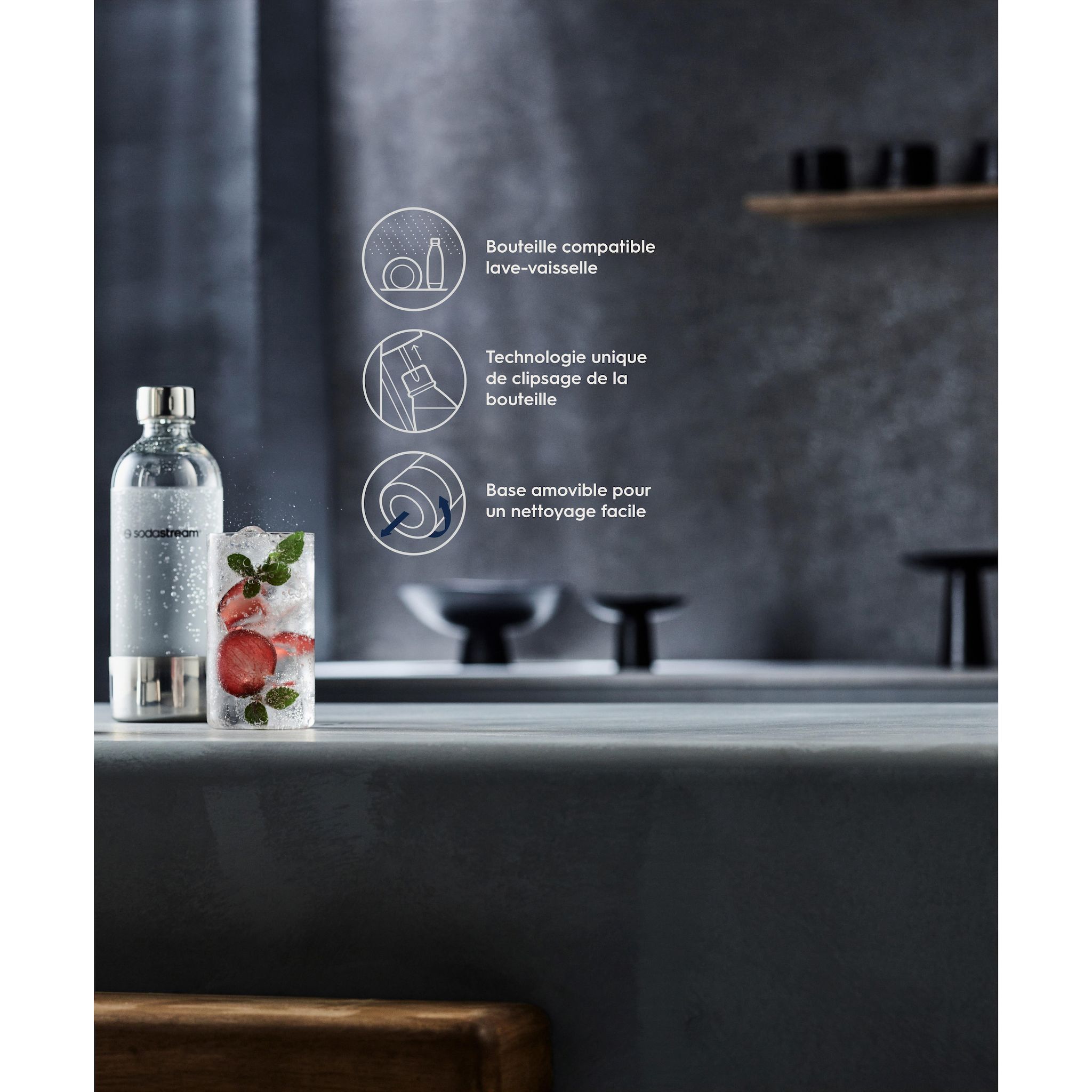 Voir la diapositive 3 : SODASTREAM Bouteille 1 L lave-vaisselle classique premium