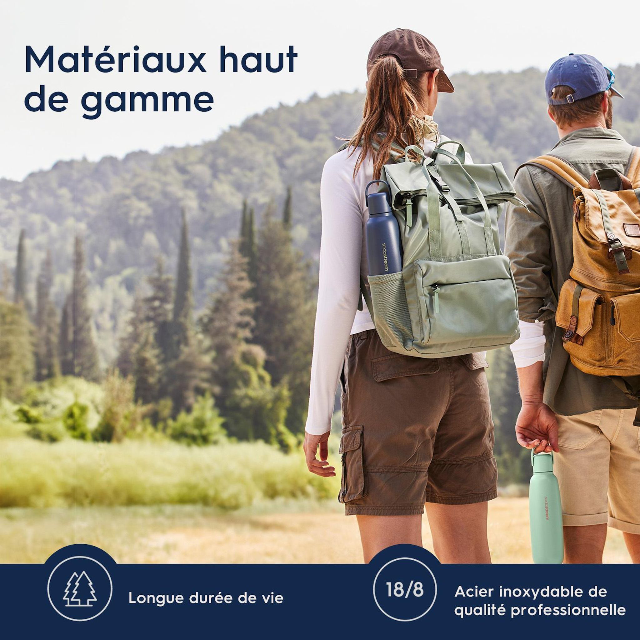 Voir la diapositive 7 : SODASTREAM Gourde métal blanc sable 930 ml