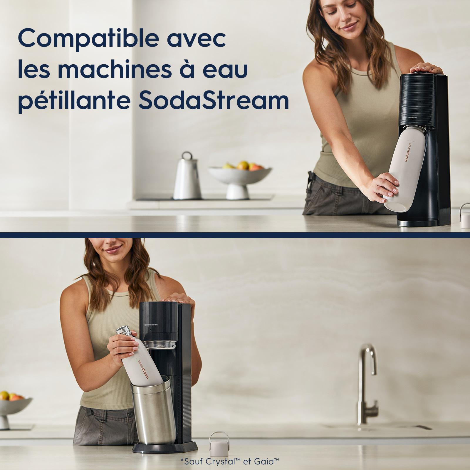 Voir la diapositive 10 : SODASTREAM Gourde métal blanc sable 930 ml