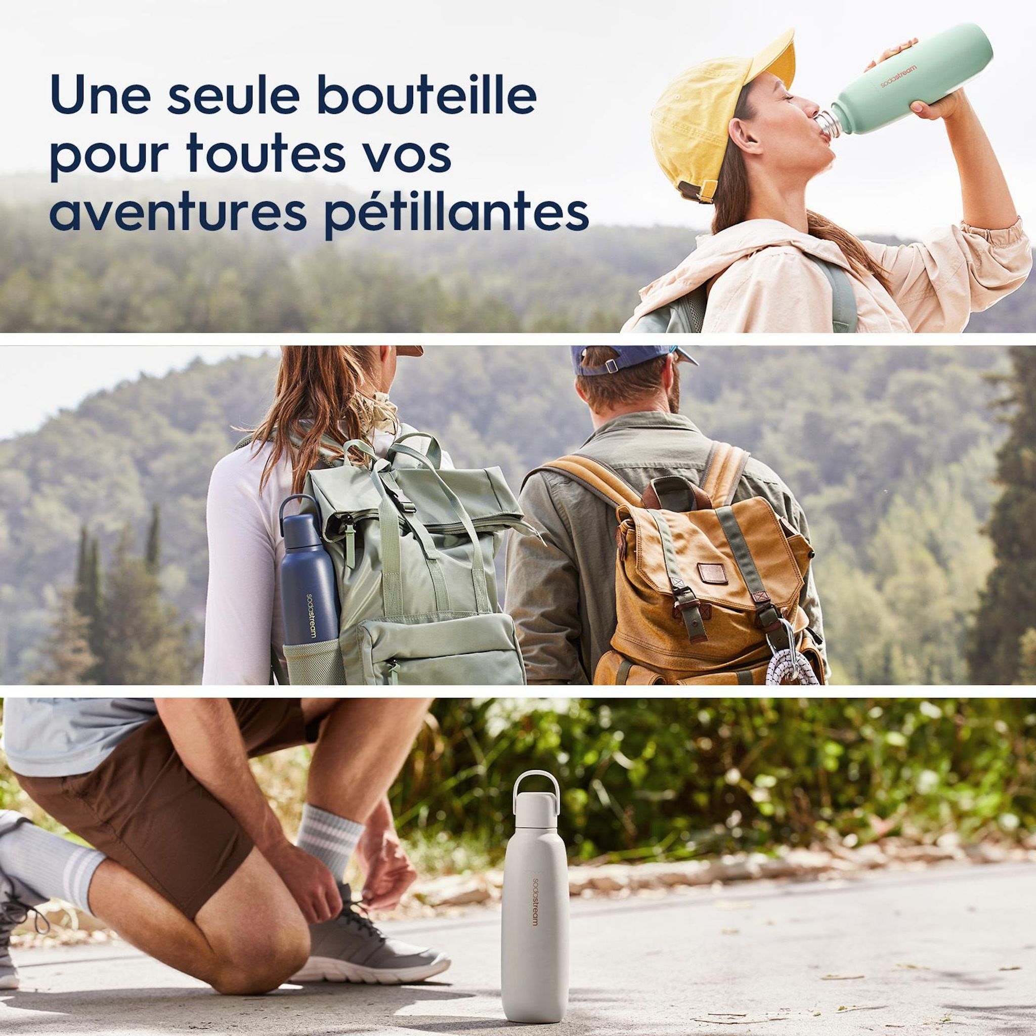 Voir la diapositive 12 : SODASTREAM Gourde métal blanc sable 930 ml