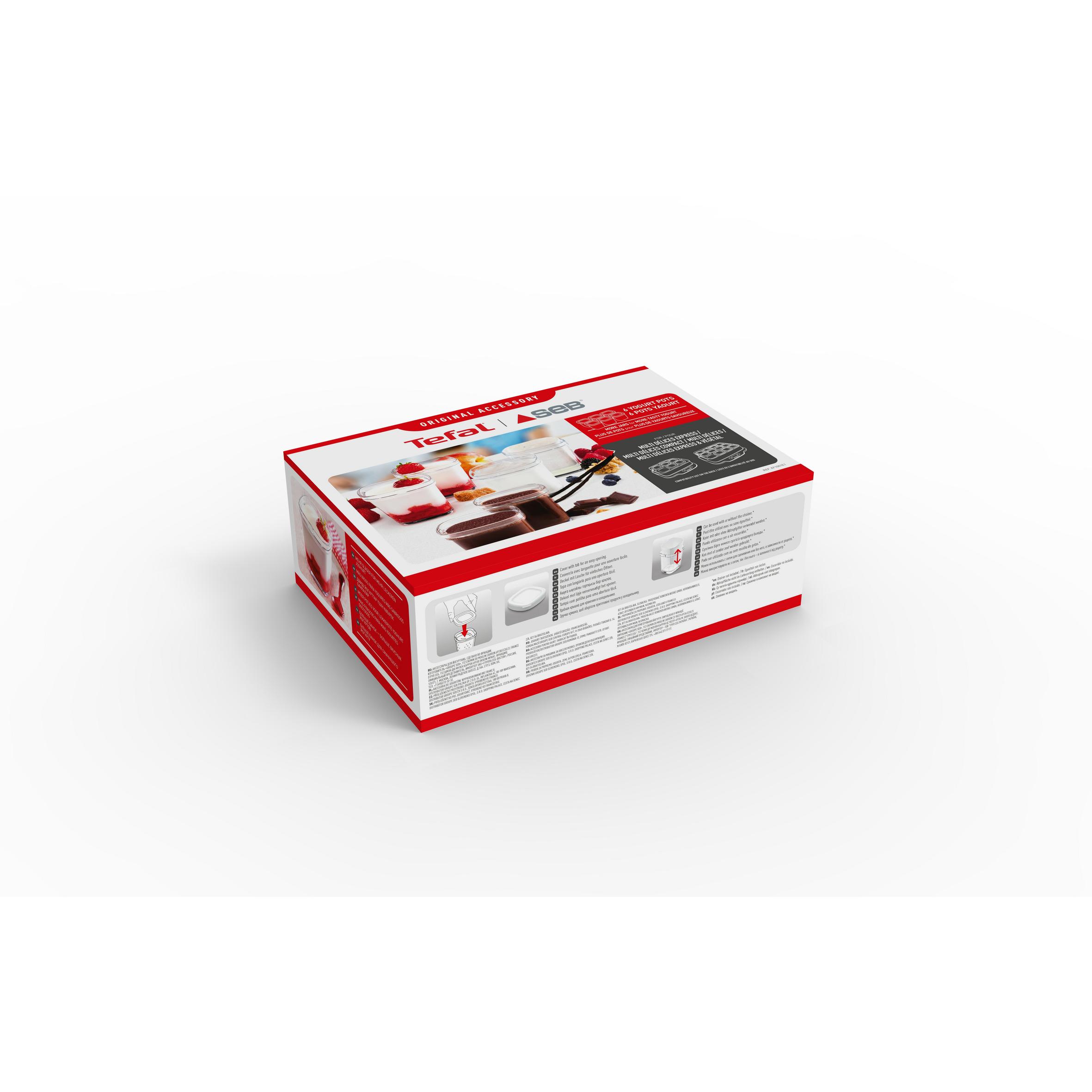 Voir la diapositive 6 : SEB Lot de 6 pots de yaourt XF1001E1 - Blanc