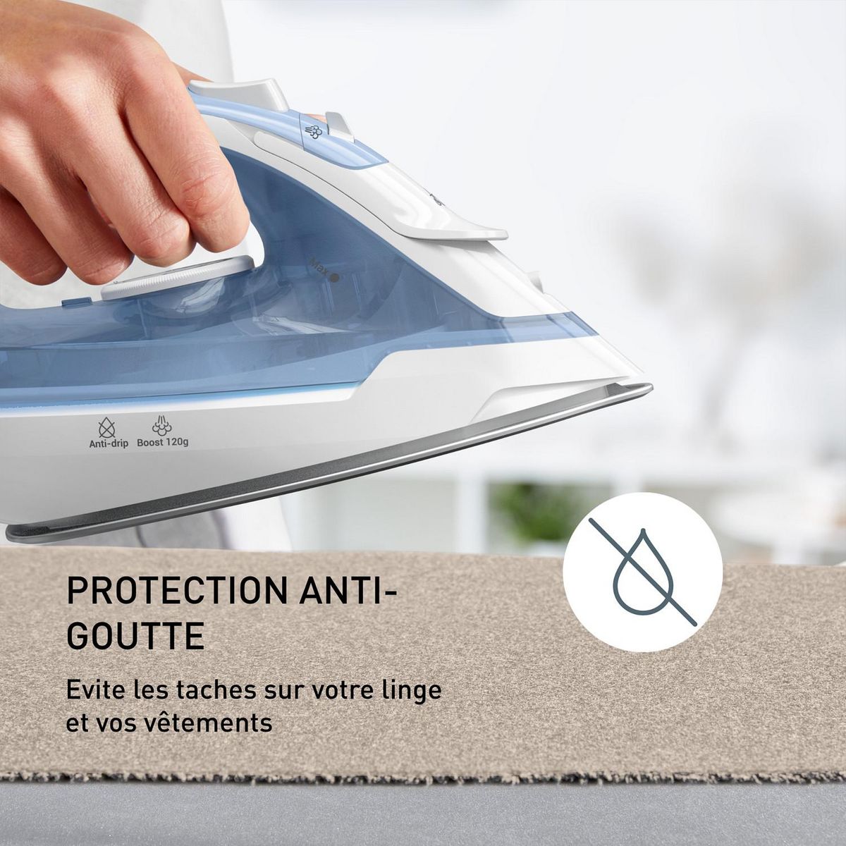 CALOR Fer à repasser FV2C41C0 - Bleu et blanc