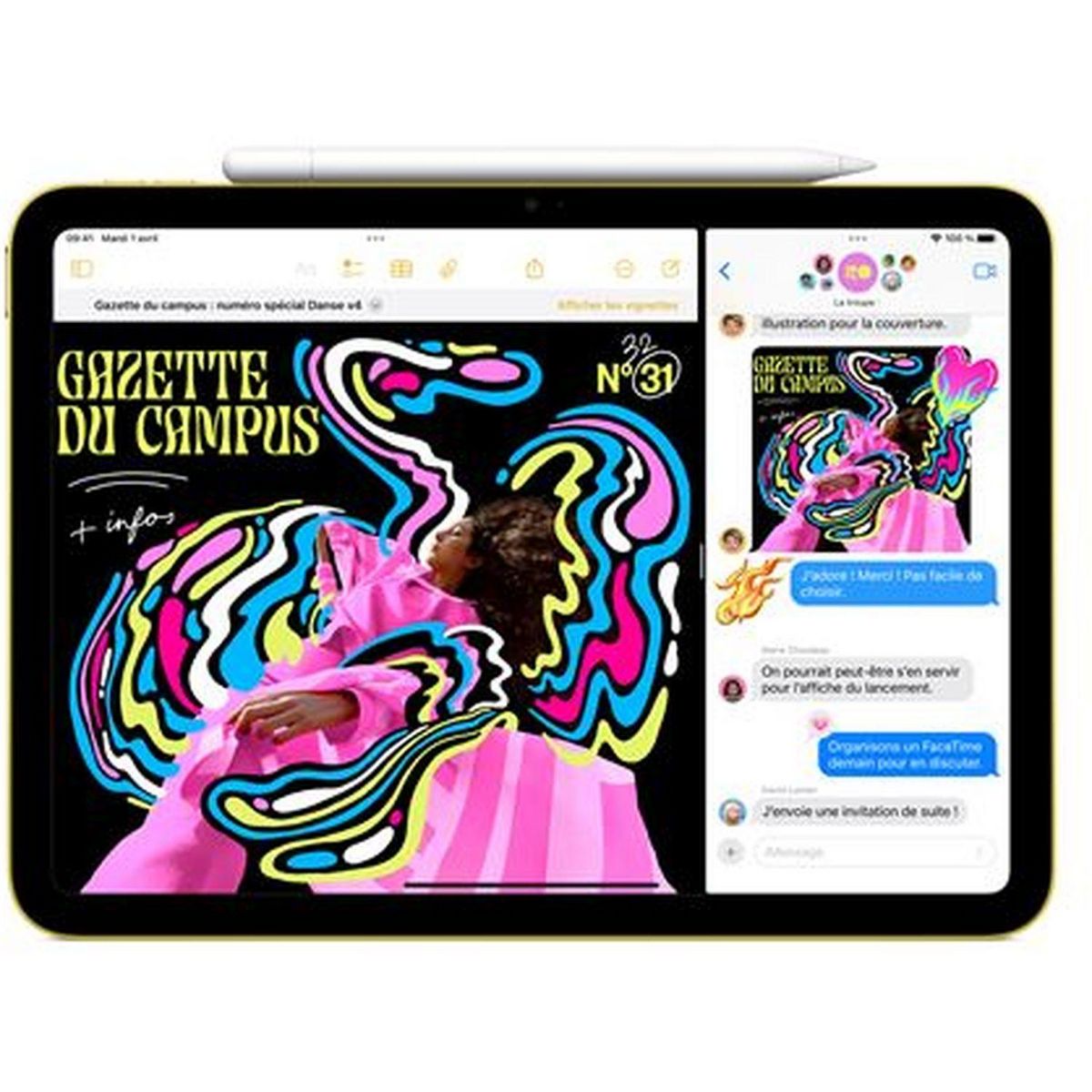 APPLE Tablette Tactile iPad 11 pouces 128Go Puce A16 WIFI - Jaune