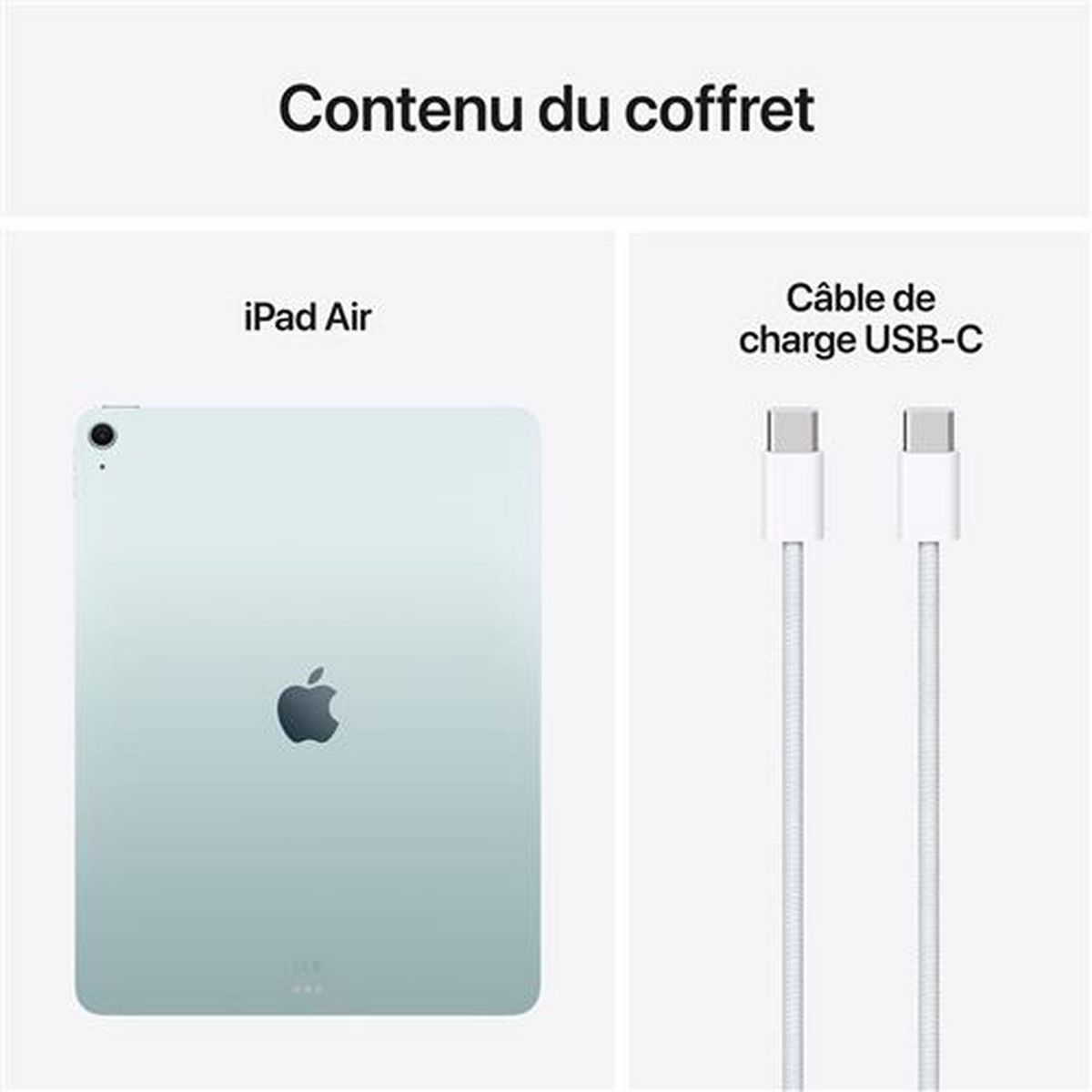 APPLE Tablette Tactile iPad Air 13 pouces 128Go Puce M3 WIFI 7ème génération - Bleu