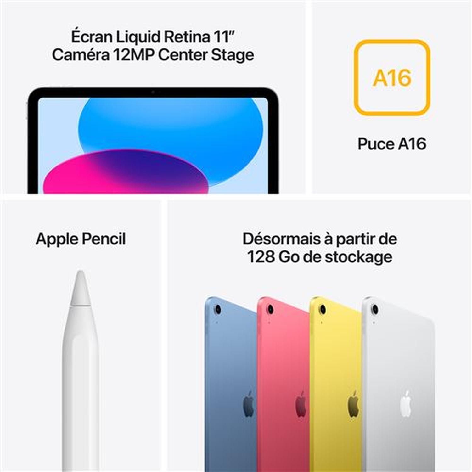 Voir la diapositive 7 : APPLE Tablette Tactile iPad 11 pouces 128Go Puce A16 WIFI - Argent