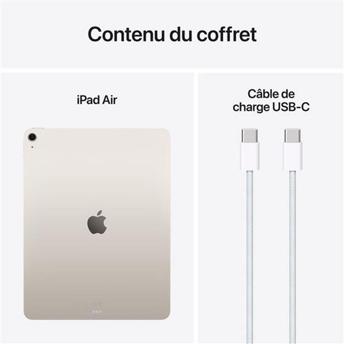 APPLE Tablette Tactile iPad Air 13 pouces 128Go Puce M3 WIFI 7ème génération - Lumière Stellaire