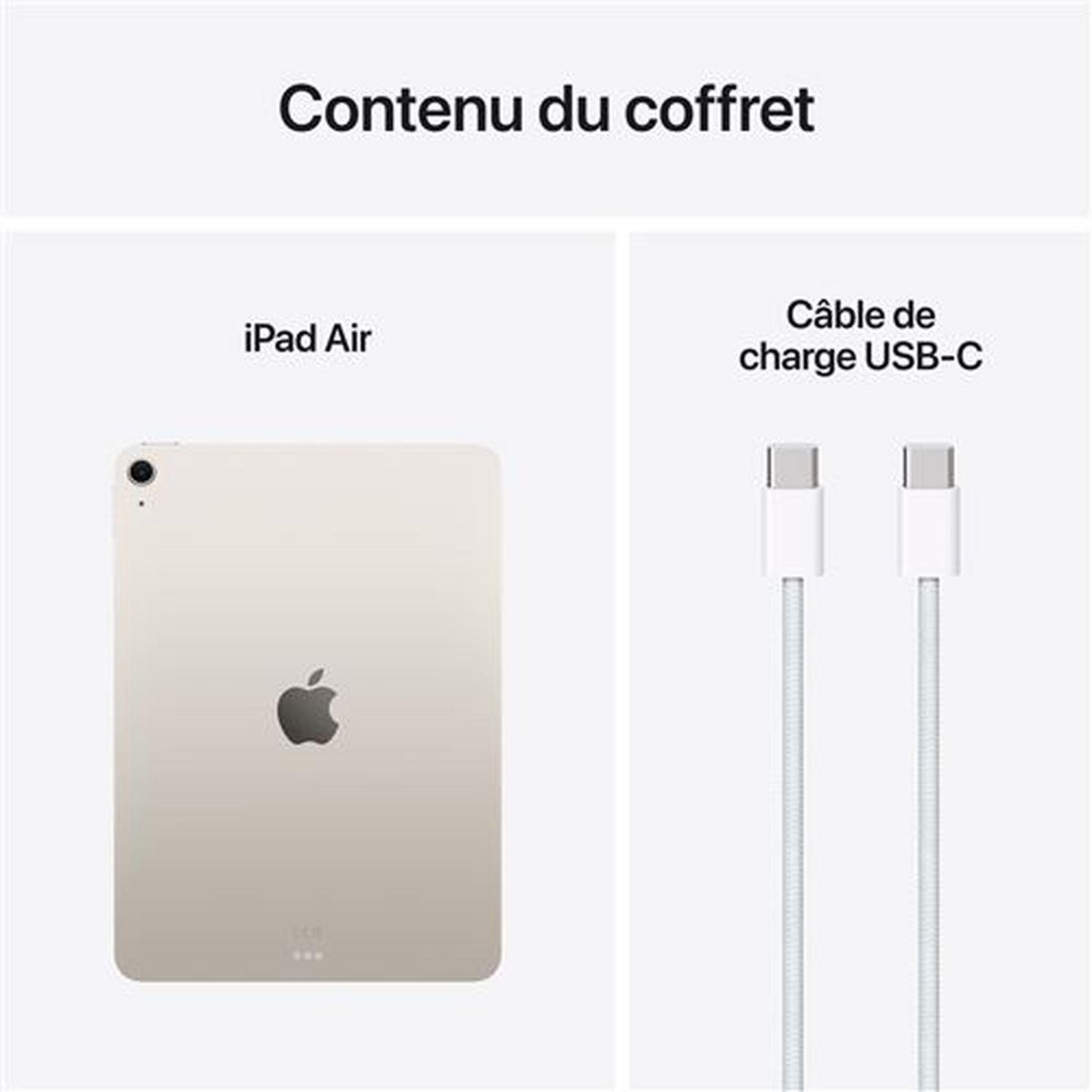 Voir la diapositive 10 : APPLE Tablette Tactile iPad Air 11 pouces 128Go Puce M3 WIFI 7ème génération - Lumière Stellaire