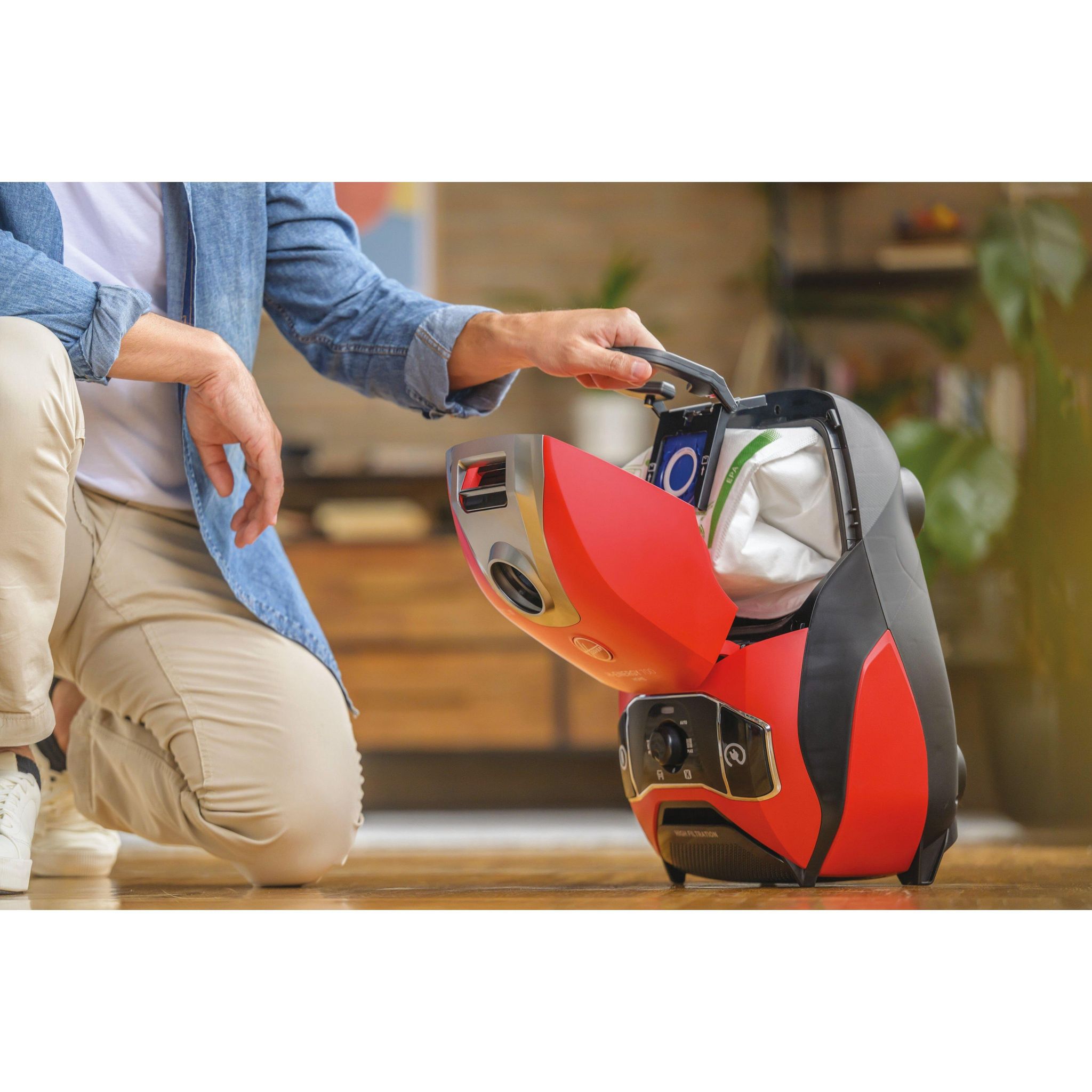 Voir la diapositive 6 : HOOVER Aspirateur traîneau avec sac H710HM - Rouge