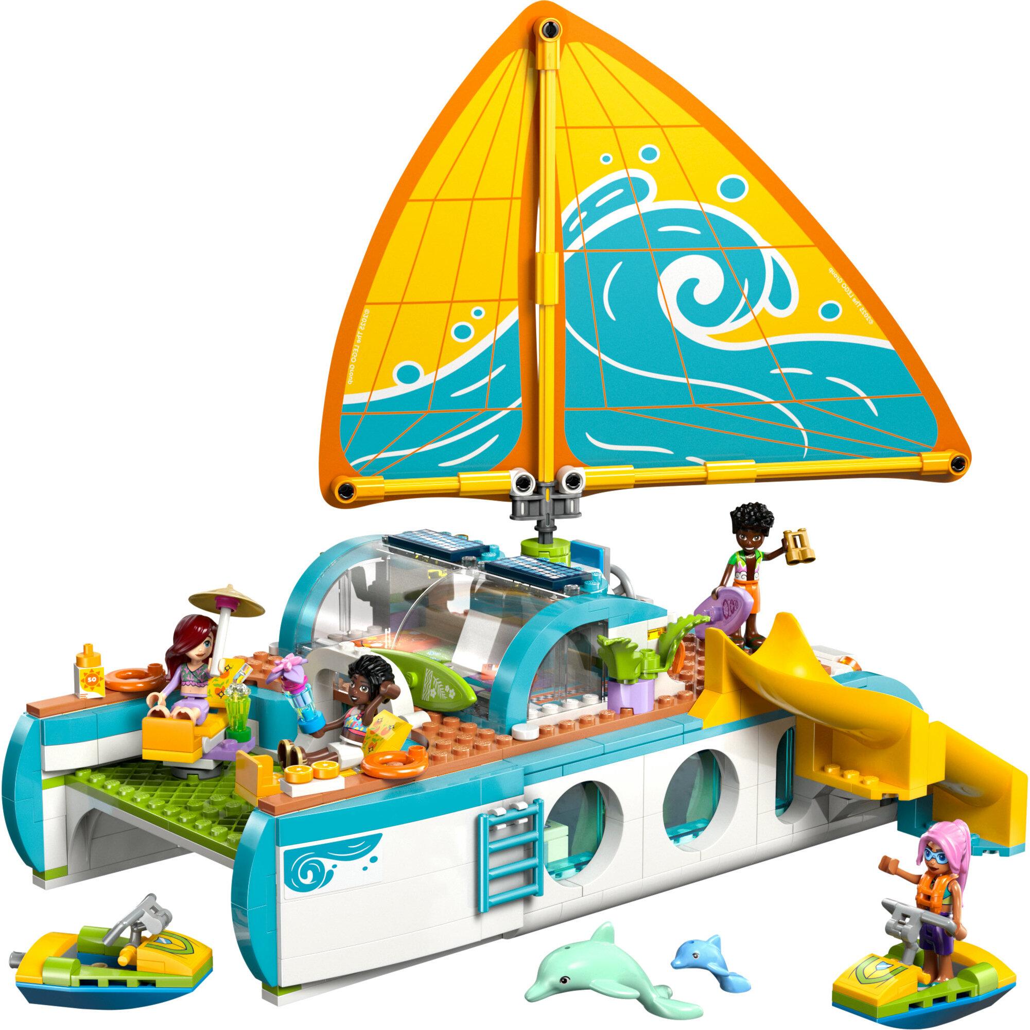Voir la diapositive 2 : LEGO Friends 42664 L’Aventure en Bateau - Jeu Créatif dès 8 ans avec Dauphins - Cadeau