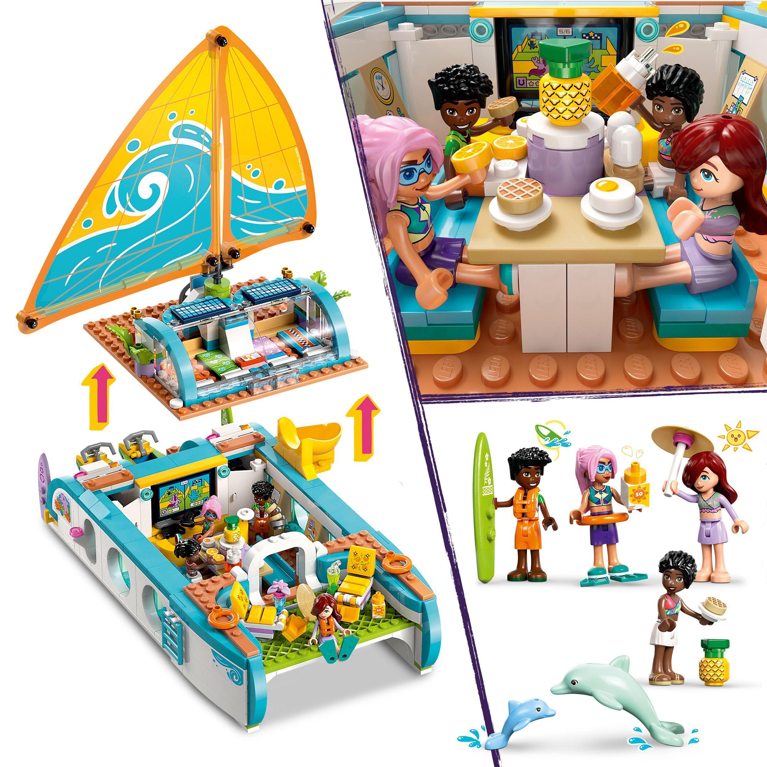 Voir la diapositive 5 : LEGO Friends 42664 L’Aventure en Bateau - Jeu Créatif dès 8 ans avec Dauphins - Cadeau