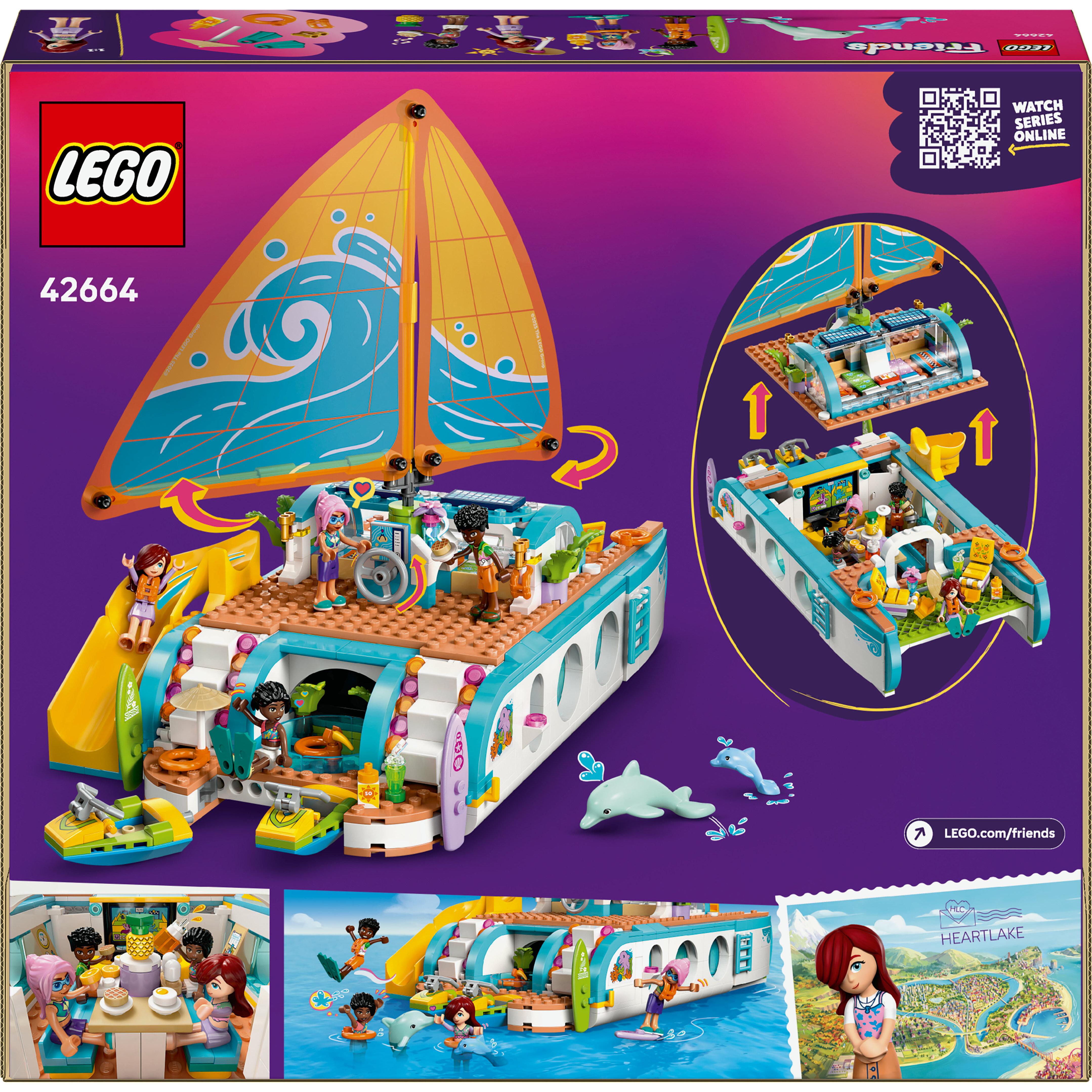 Voir la diapositive 8 : LEGO Friends 42664 L’Aventure en Bateau - Jeu Créatif dès 8 ans avec Dauphins - Cadeau