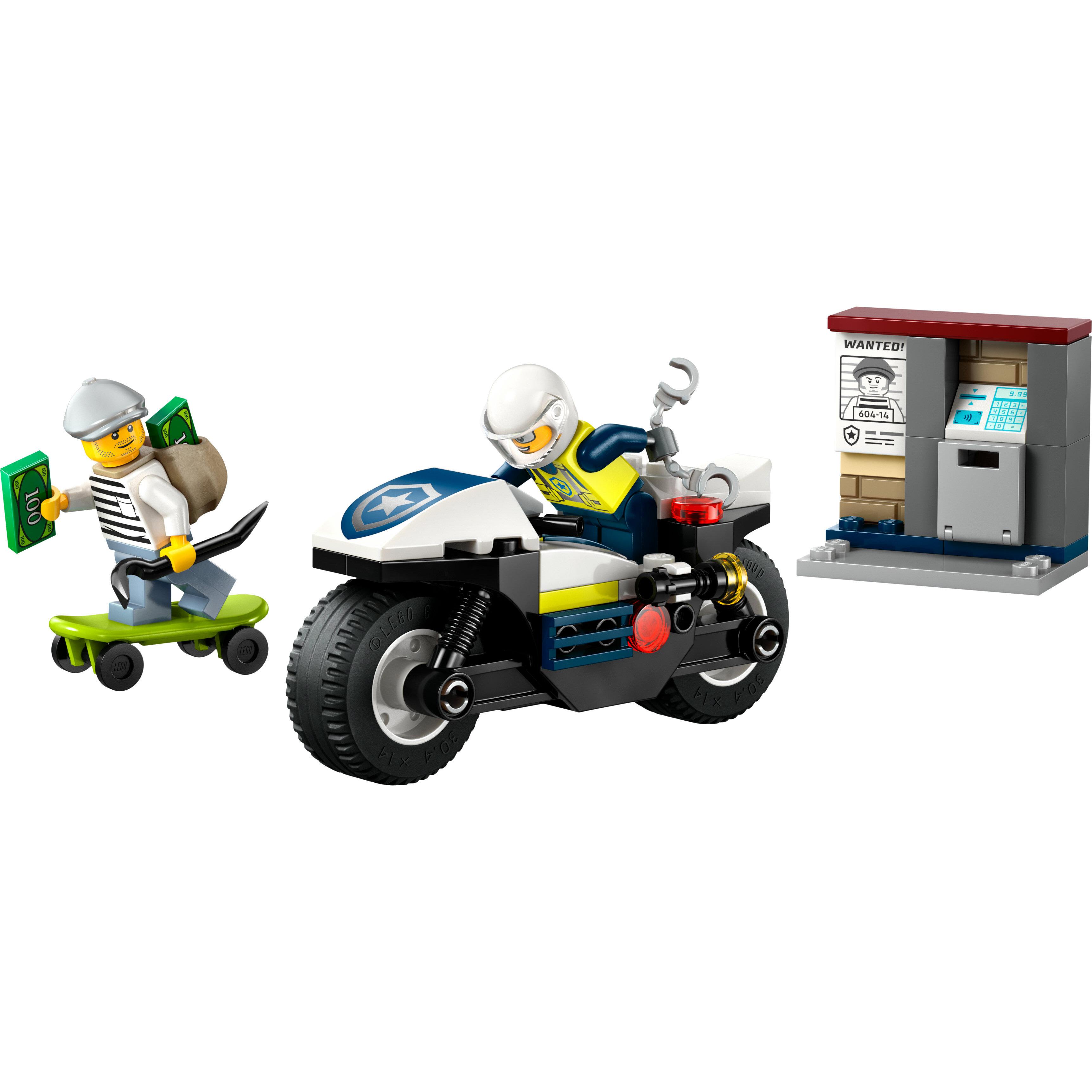 Voir la diapositive 2 : LEGO City 60455 La Course-Poursuite en Moto de Police - Jeu de construction dès 4 ans