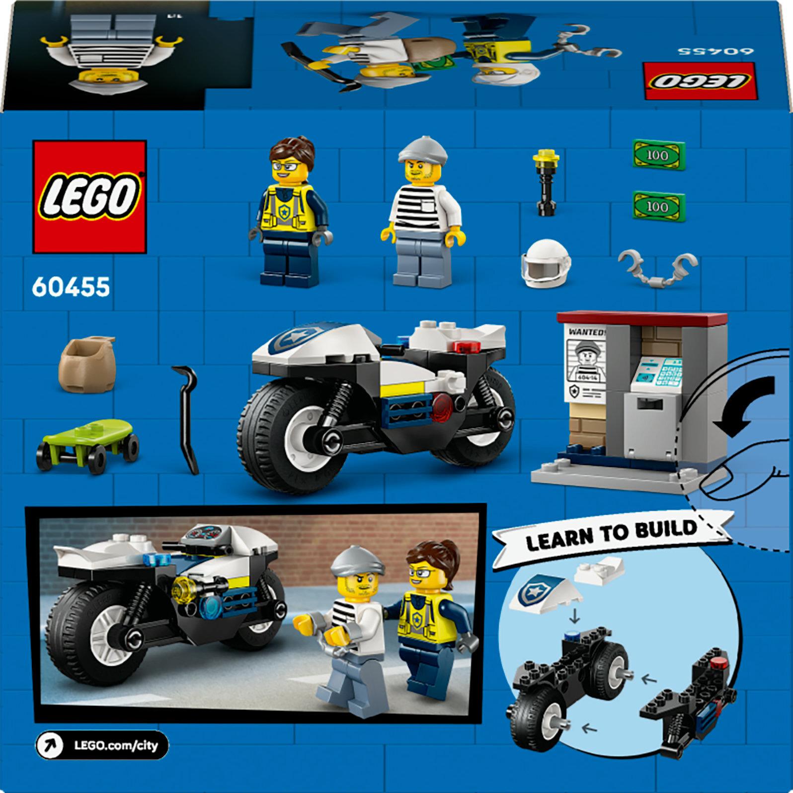 Voir la diapositive 8 : LEGO City 60455 La Course-Poursuite en Moto de Police - Jeu de construction dès 4 ans