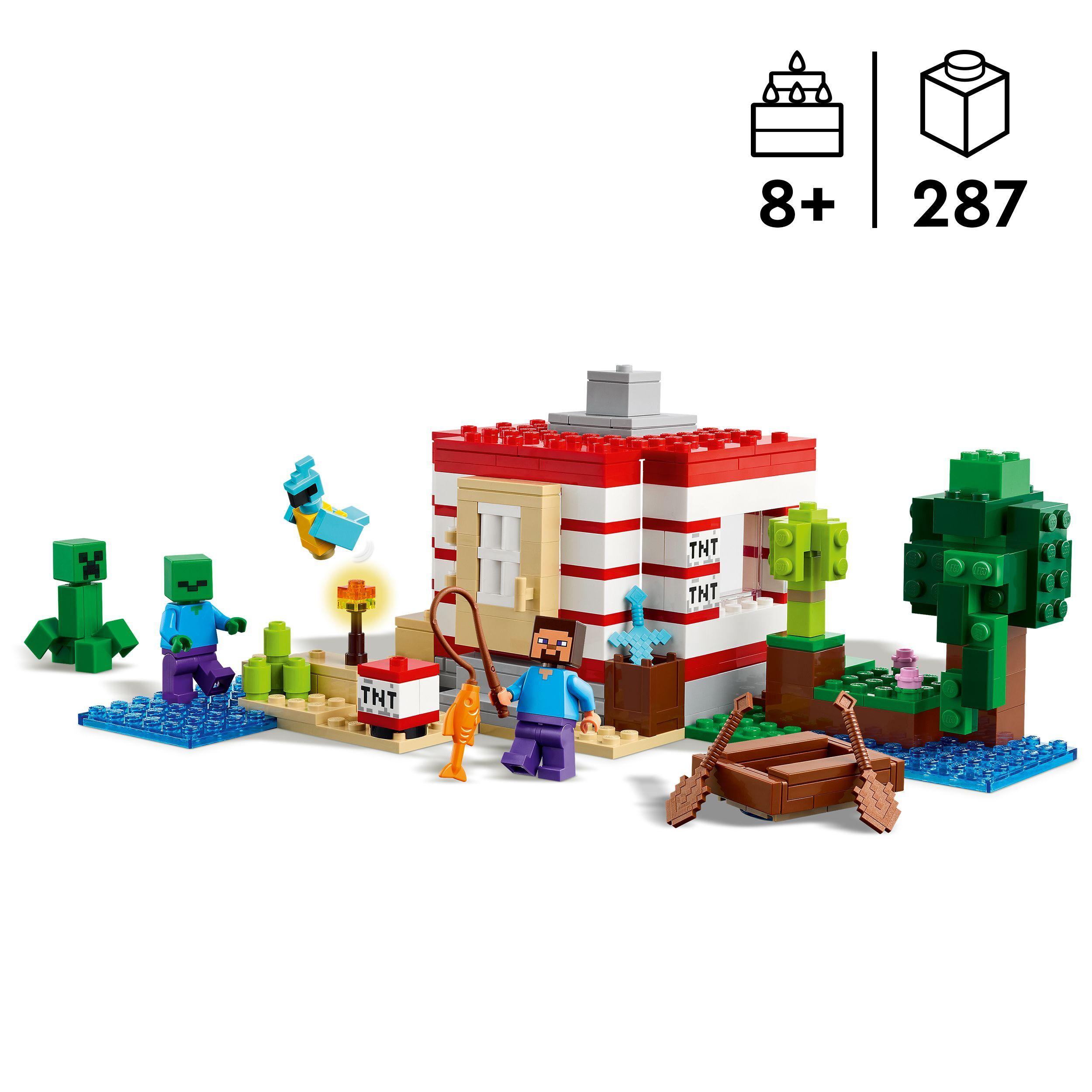 Voir la diapositive 3 : LEGO Minecraft 21275 La Maison en TNT de la Jungle - Jeu de Construction pour Fille ou Garçon 8 ans