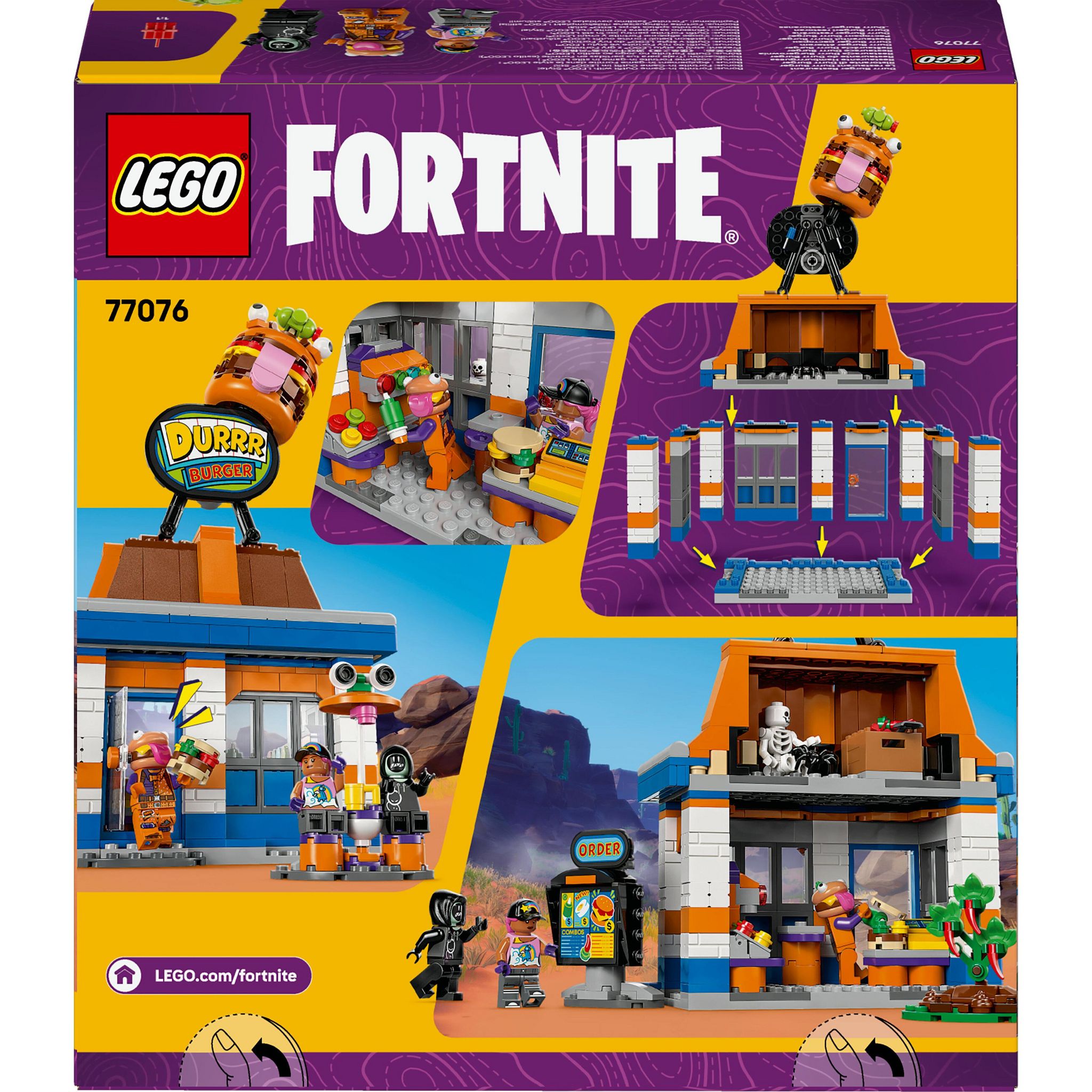 Voir la diapositive 2 : LEGO Fortnite 77076 - Le restaurant Durrr Burger