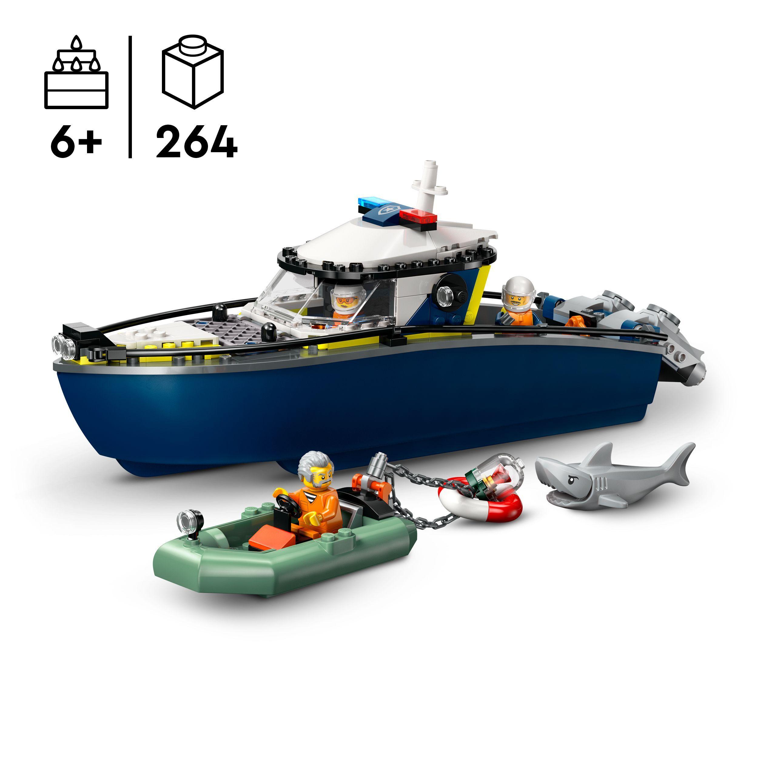 Voir la diapositive 3 : LEGO City 60456 - La course-poursuite en bateau de police