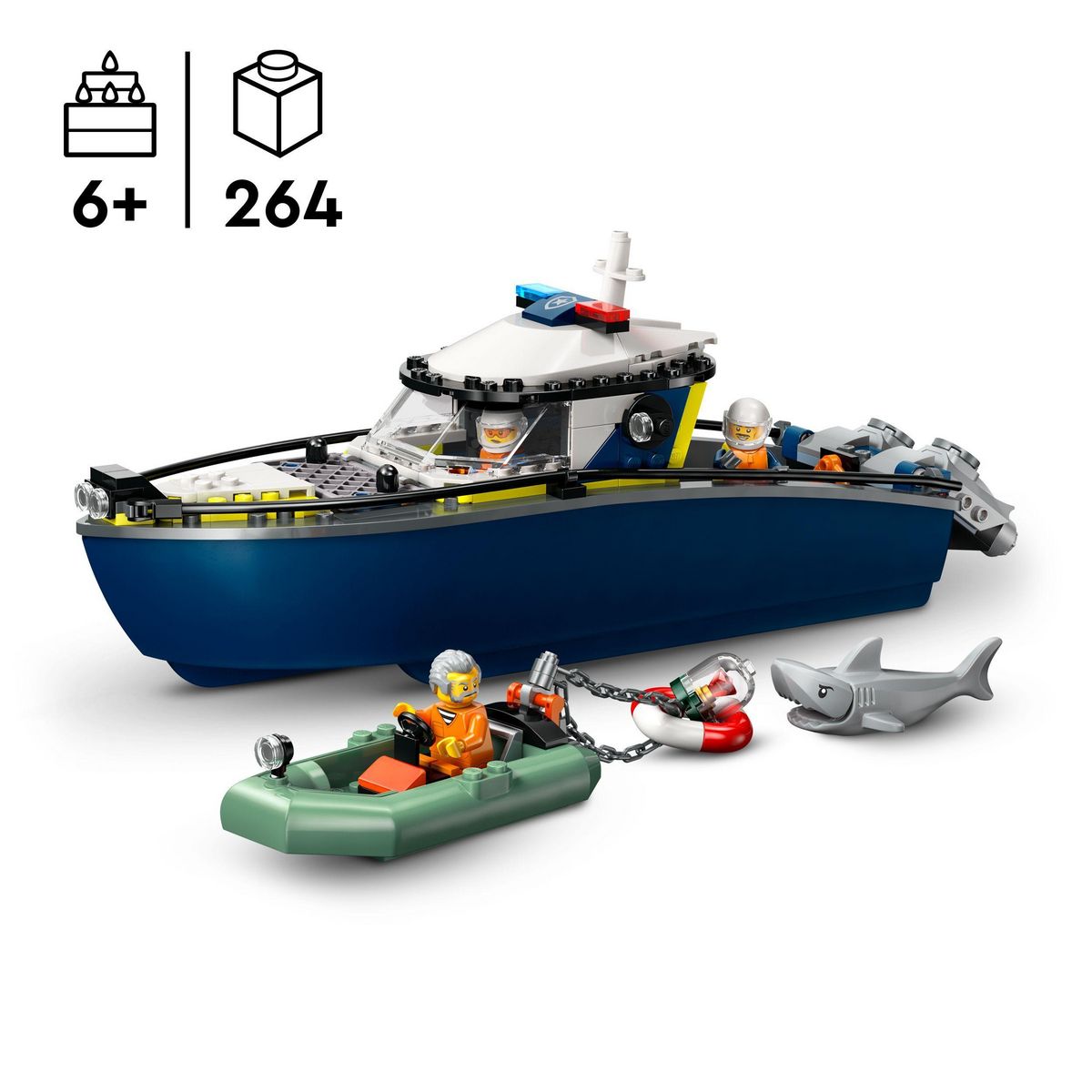 LEGO City 60456 - la Course poursuite en bateau de Police
