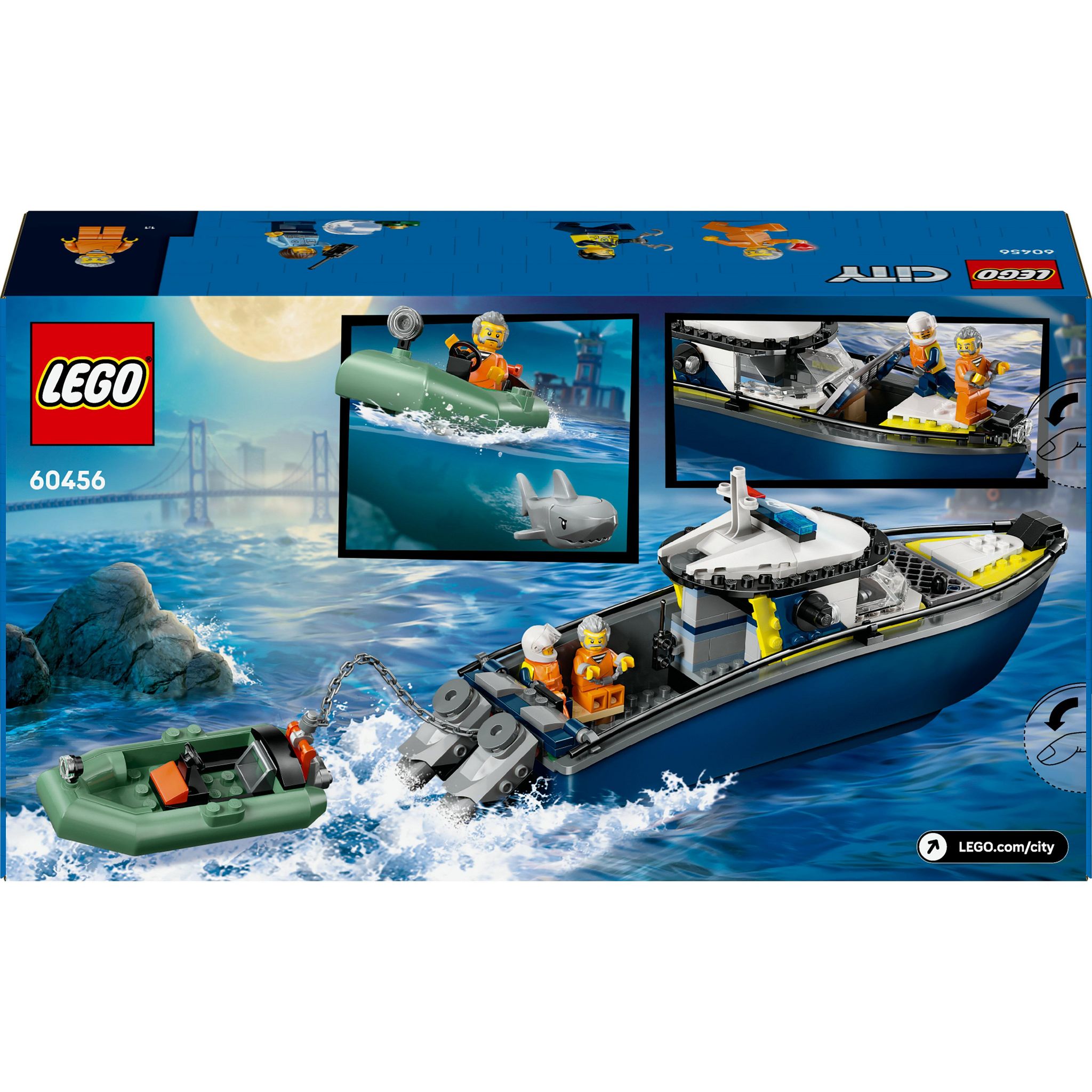 Voir la diapositive 8 : LEGO City 60456 - la Course poursuite en bateau de Police