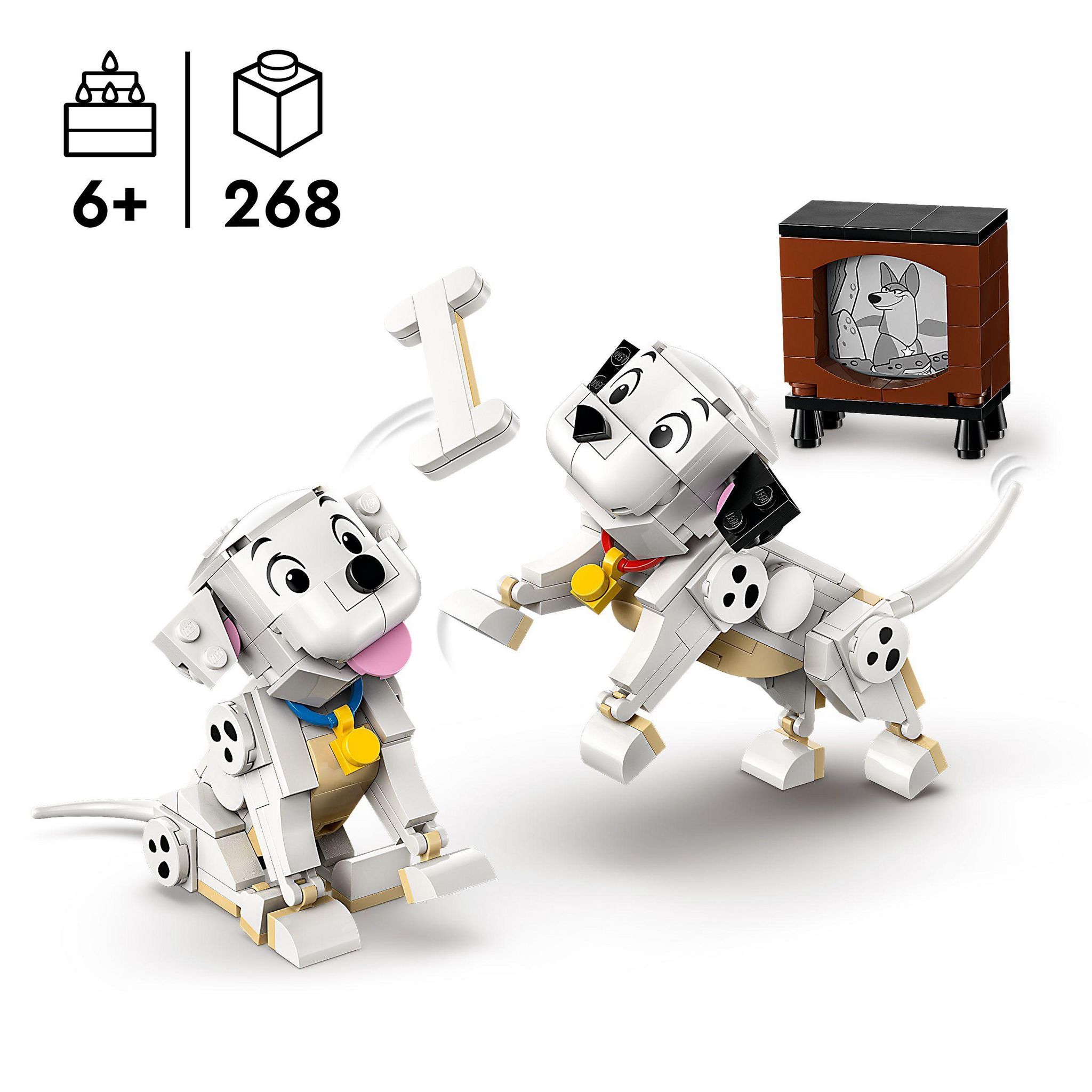 Voir la diapositive 3 : LEGO Disney 43271 - Lucky et Penny : Les chiots des 101 Dalmatiens