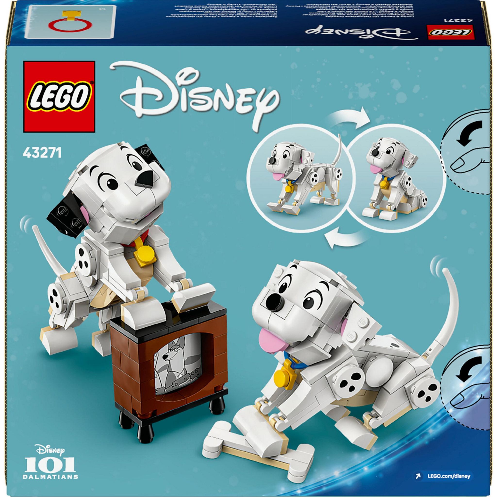 Voir la diapositive 8 : LEGO Disney 43271 - Lucky et Penny : Les chiots des 101 Dalmatiens