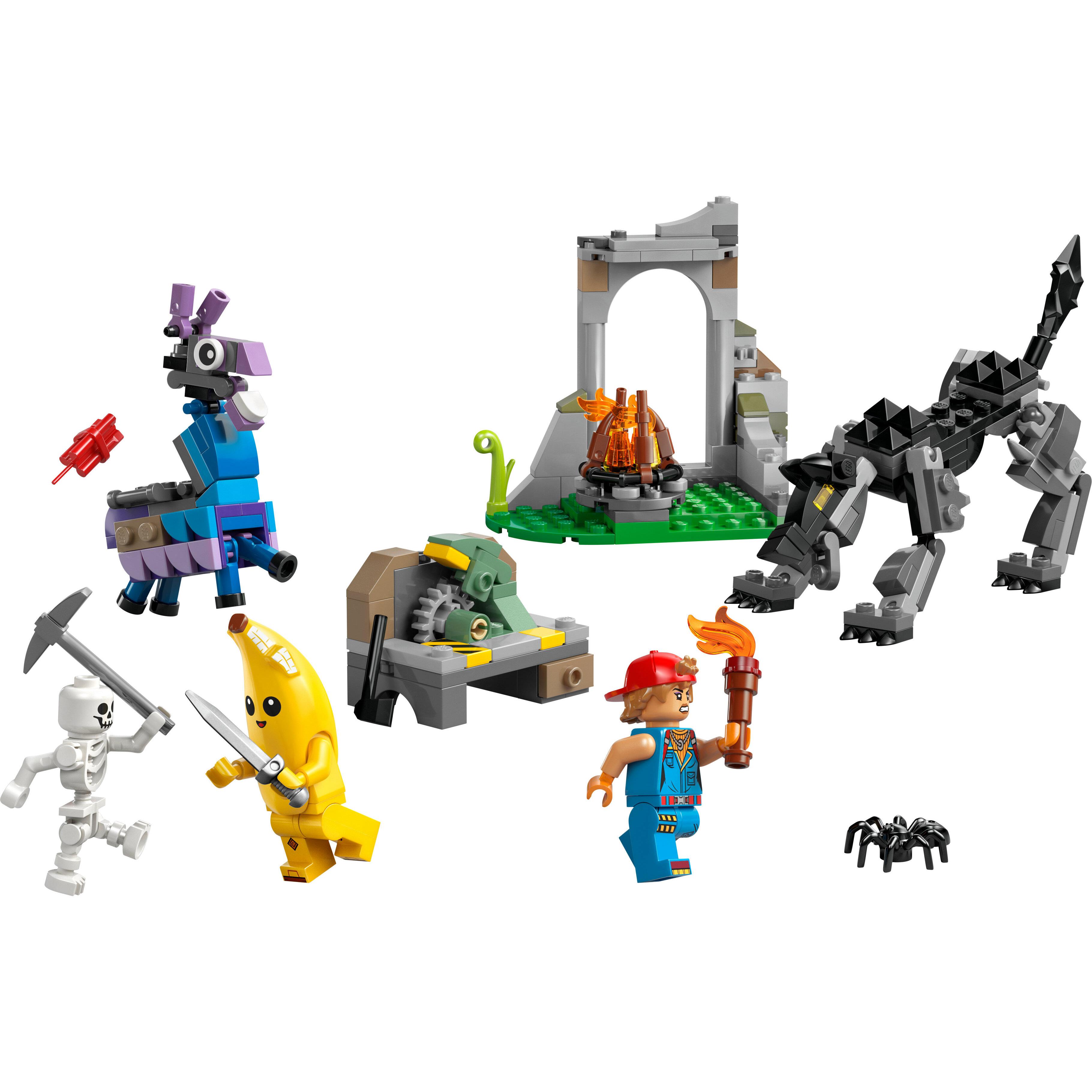 Voir la diapositive 2 : LEGO Fortnite 77075 Le Camp de Banane et Mécano - Jeu de Construction pour Garçon 7 ans