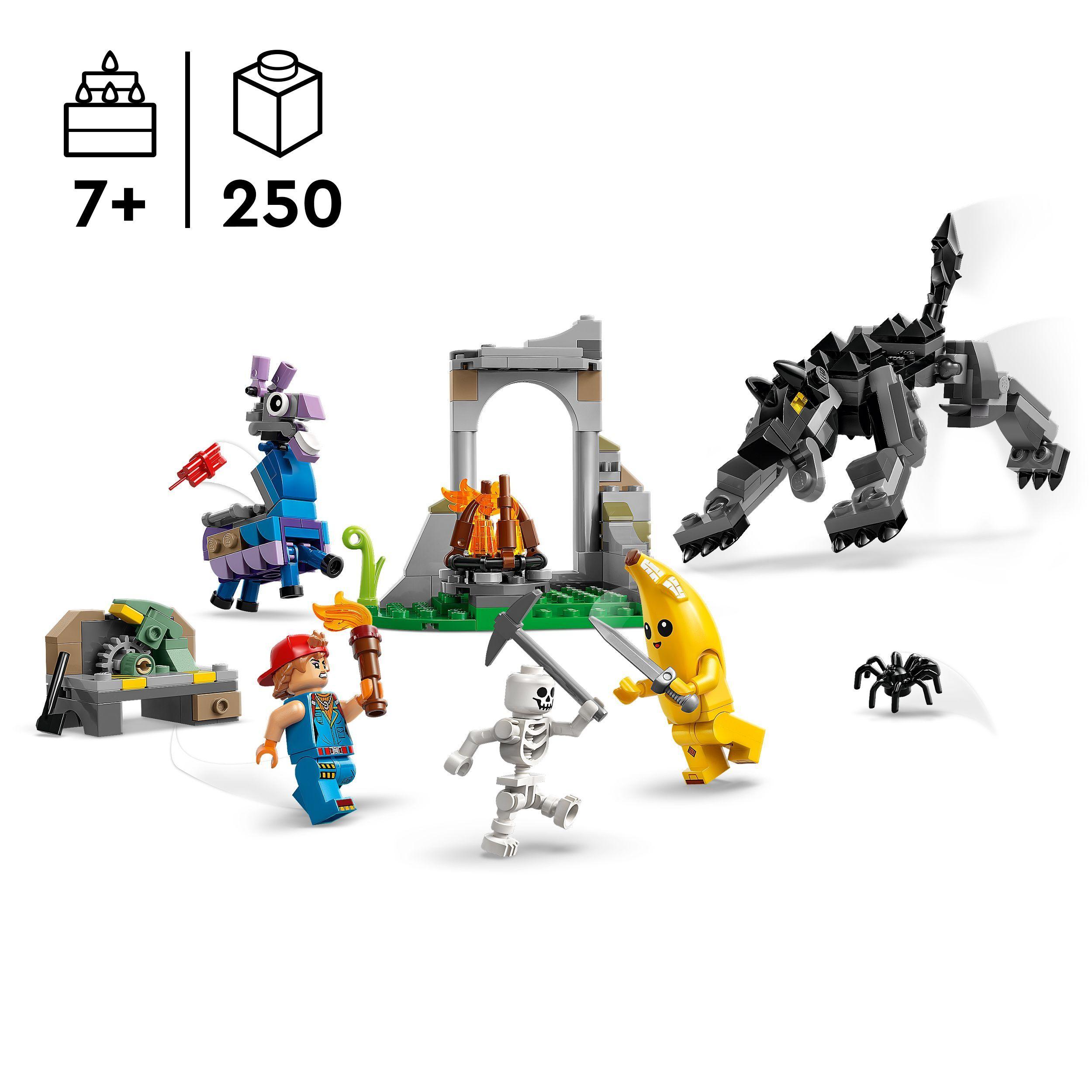 Voir la diapositive 3 : LEGO Fortnite 77075 Le Camp de Banane et Mécano - Jeu de Construction pour Garçon 7 ans