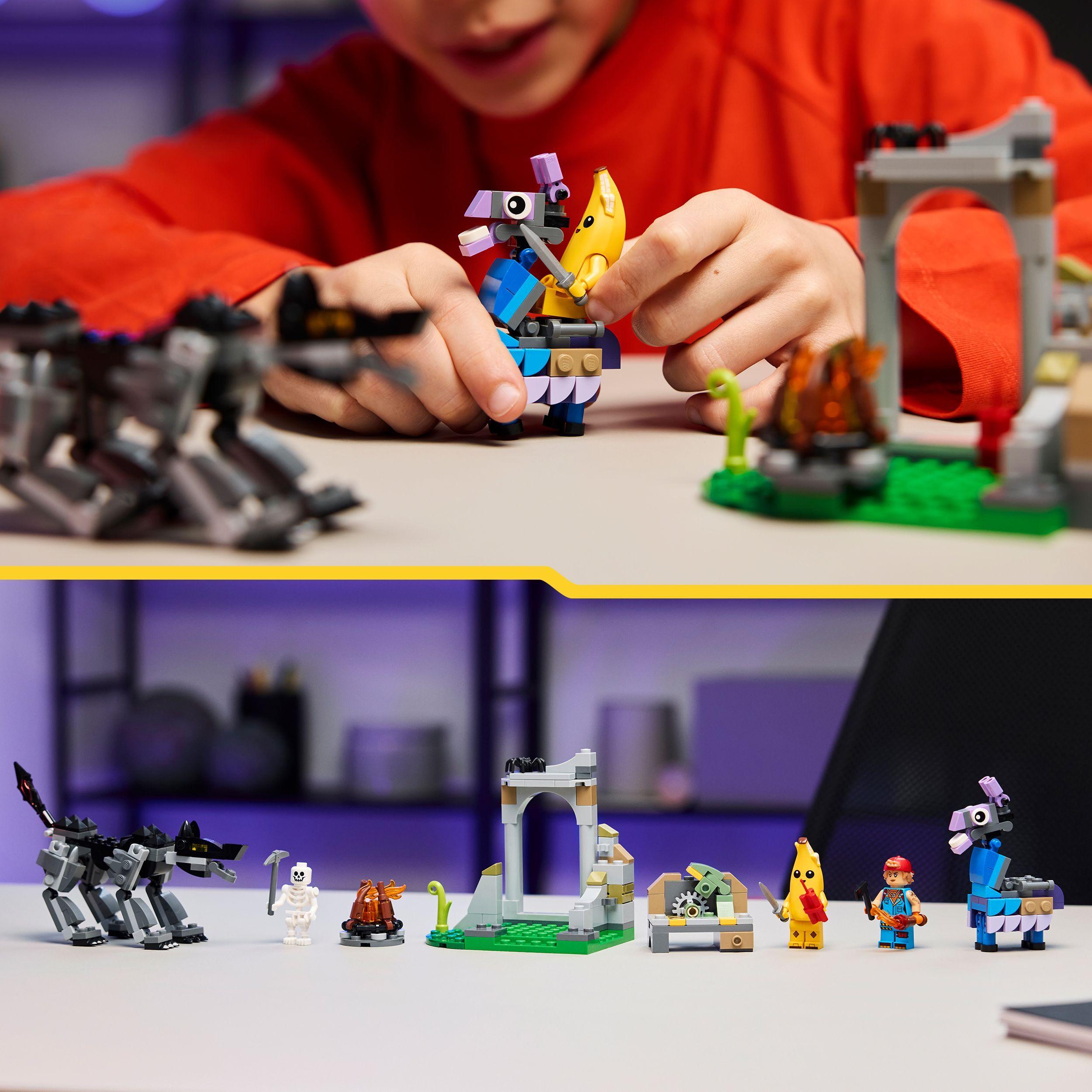 Voir la diapositive 6 : LEGO Fortnite 77075 Le Camp de Banane et Mécano - Jeu de Construction pour Garçon 7 ans