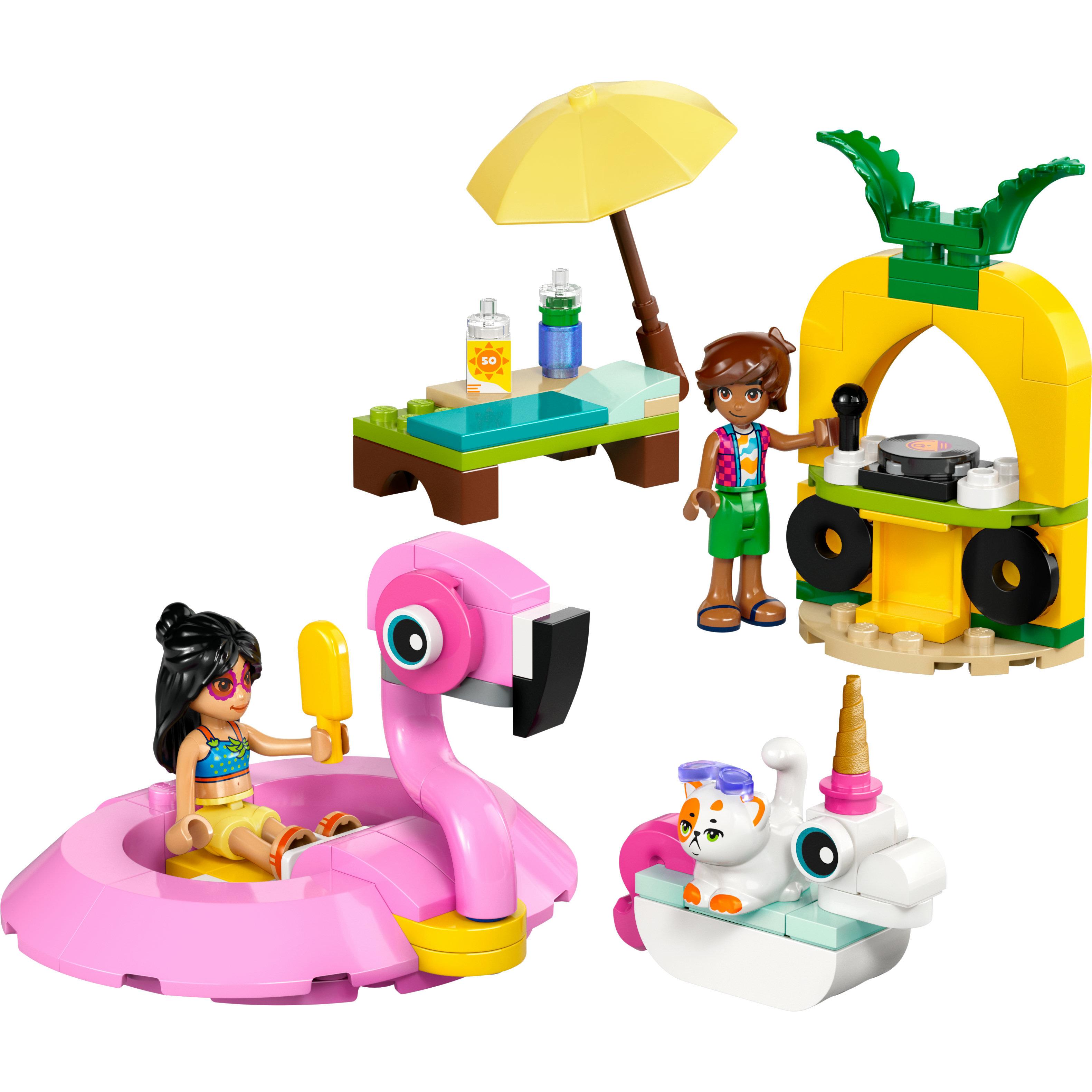 Voir la diapositive 2 : LEGO Friends 42658 Fête dans la Piscine avec les Bouées Licorne et Flamant Rose - Jouet