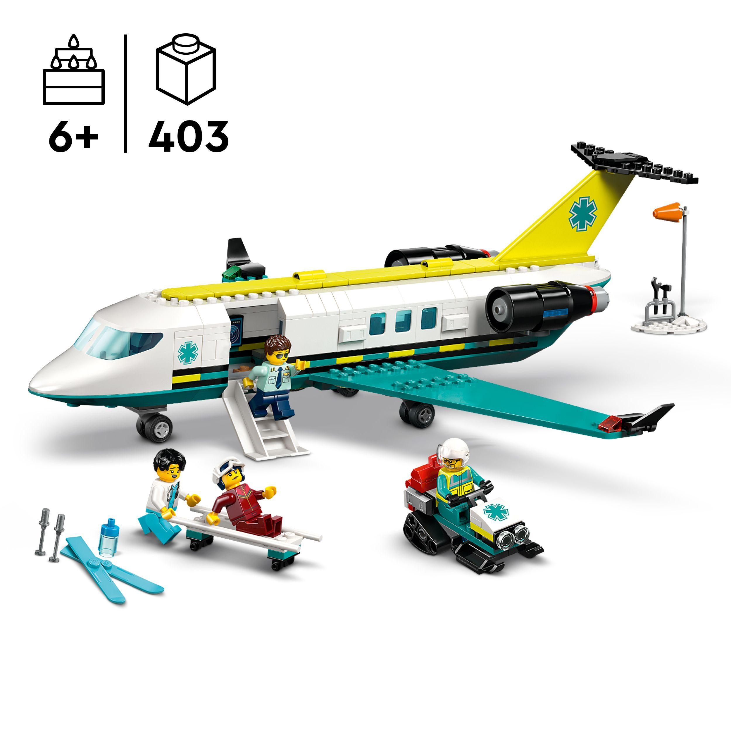 Voir la diapositive 3 : LEGO City 60465 L’Ambulance de Secours Aérienne - Jeu de Construction dès 6 ans - Maquette