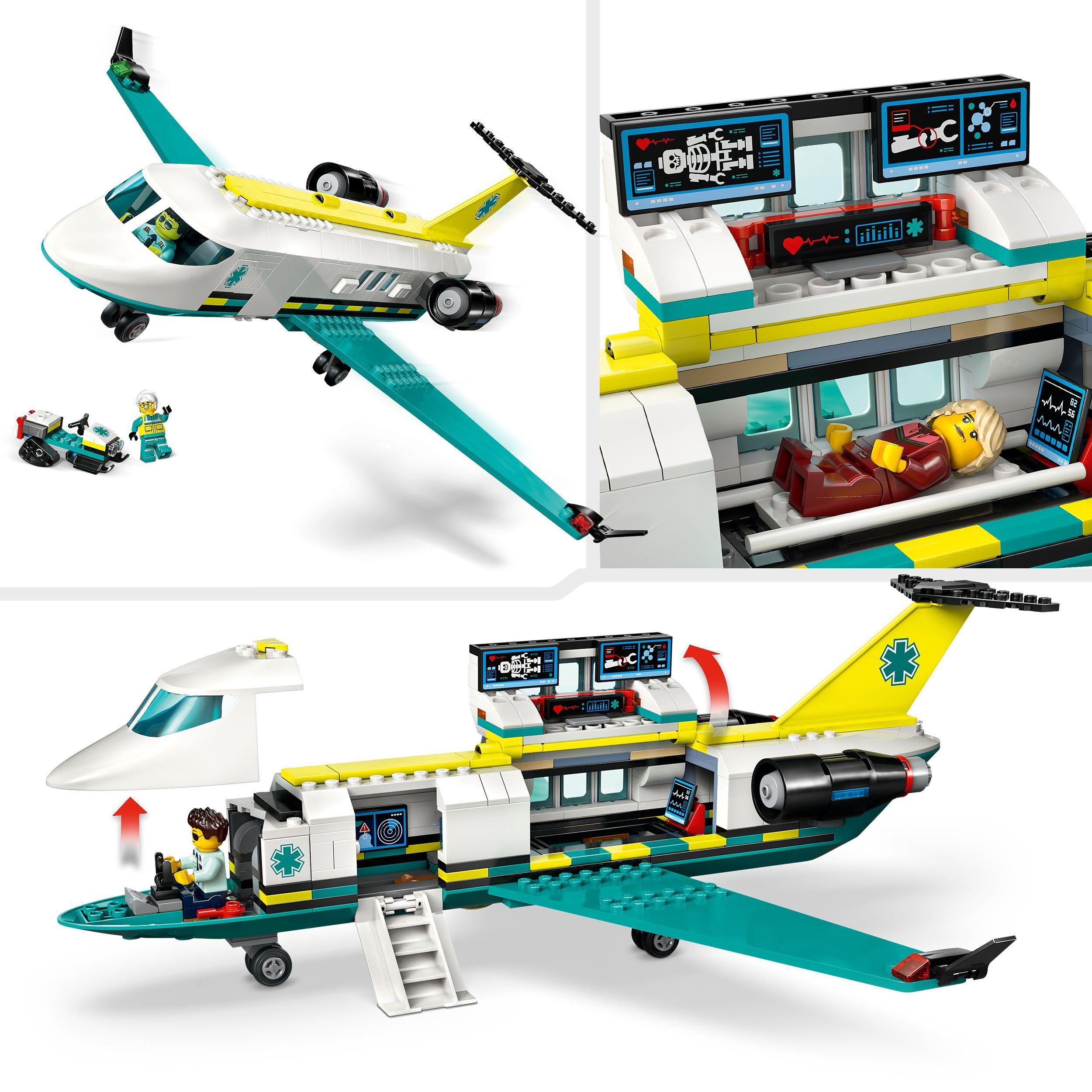 Voir la diapositive 4 : LEGO City 60465 L’Ambulance de Secours Aérienne - Jeu de Construction dès 6 ans - Maquette