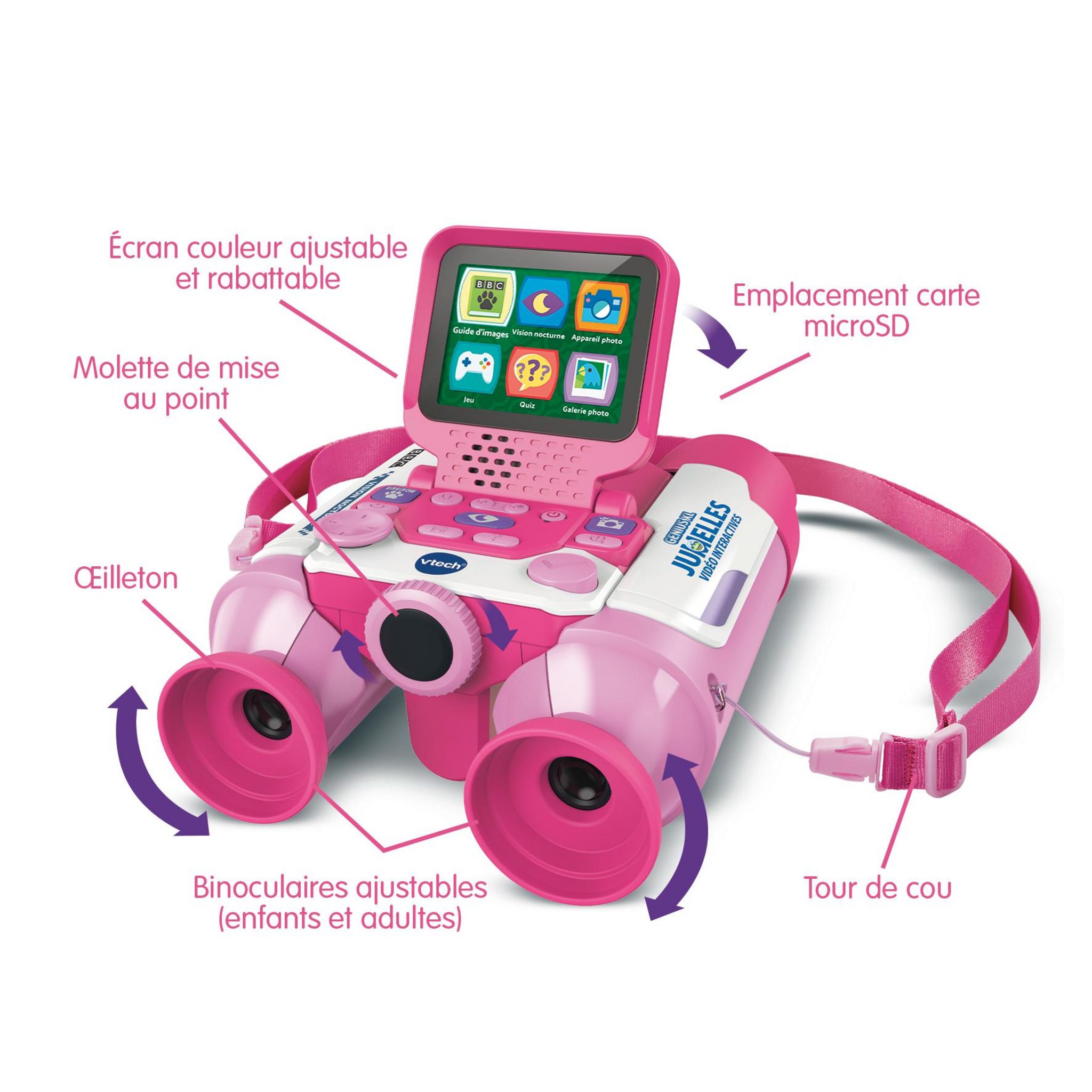 Voir la diapositive 4 : VTECH Jumelles Genius XL - Rose