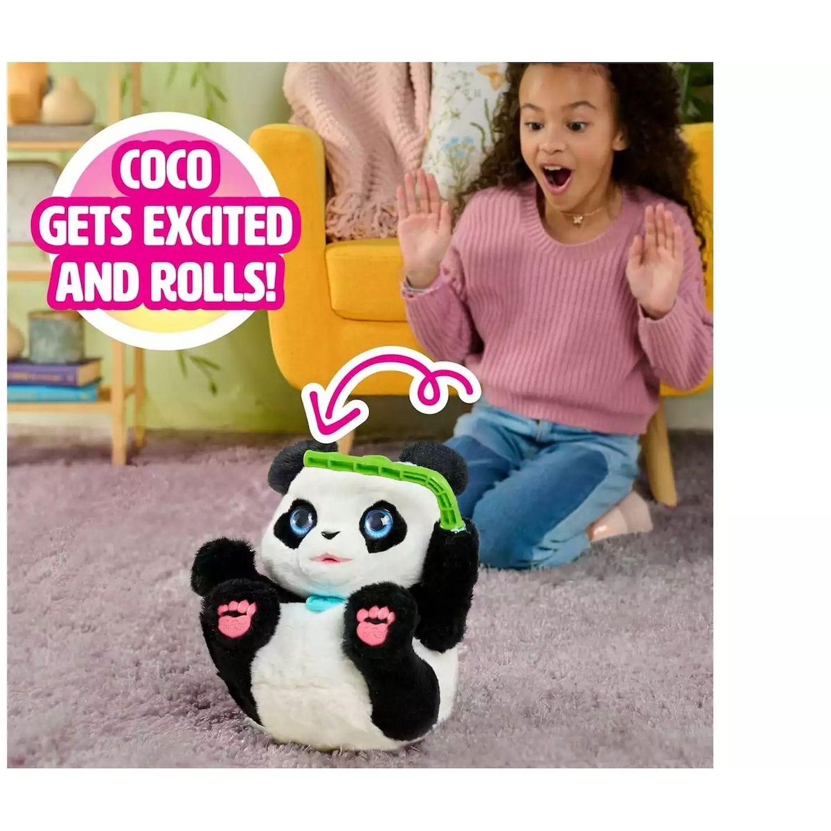 JUST PLAY Peluche interactive Panda Coco 26cm