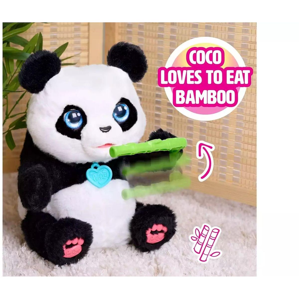 JUST PLAY Peluche interactive Panda Coco 26cm