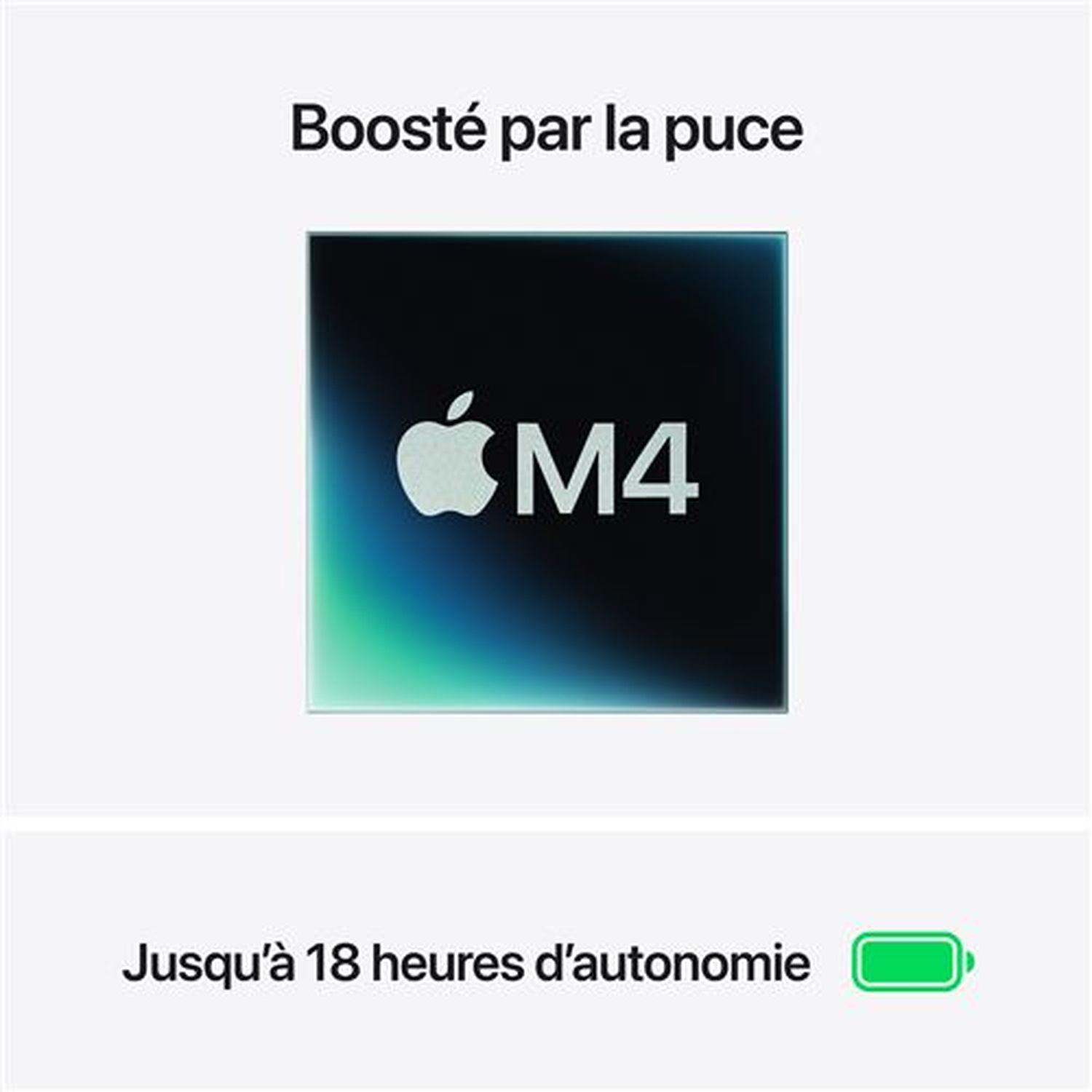 Voir la diapositive 4 : APPLE Ordinateur portable MacBook Air 13'' 256 Go SSD 16 Go RAM Puce M4 - Argent