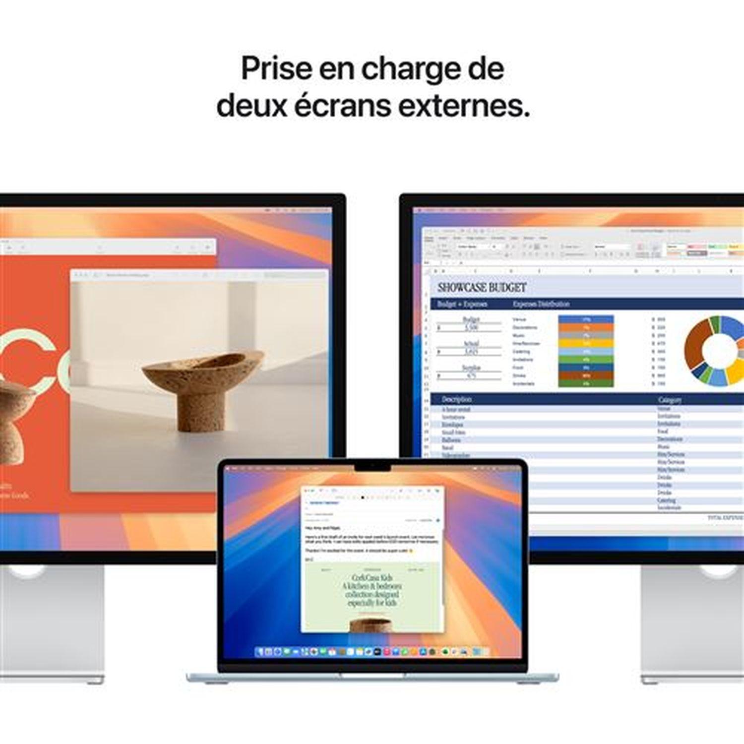 Voir la diapositive 9 : APPLE Ordinateur portable MacBook Air 13'' 256 Go SSD 16 Go RAM Puce M4 - Argent