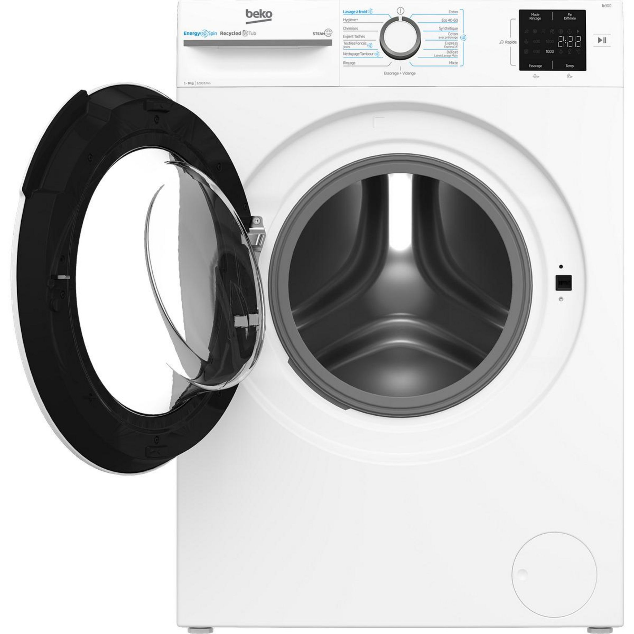 Voir la diapositive 4 : BEKO Lave linge hublot à induction BM0WU38211, 8 kg, 1200 T/min, A