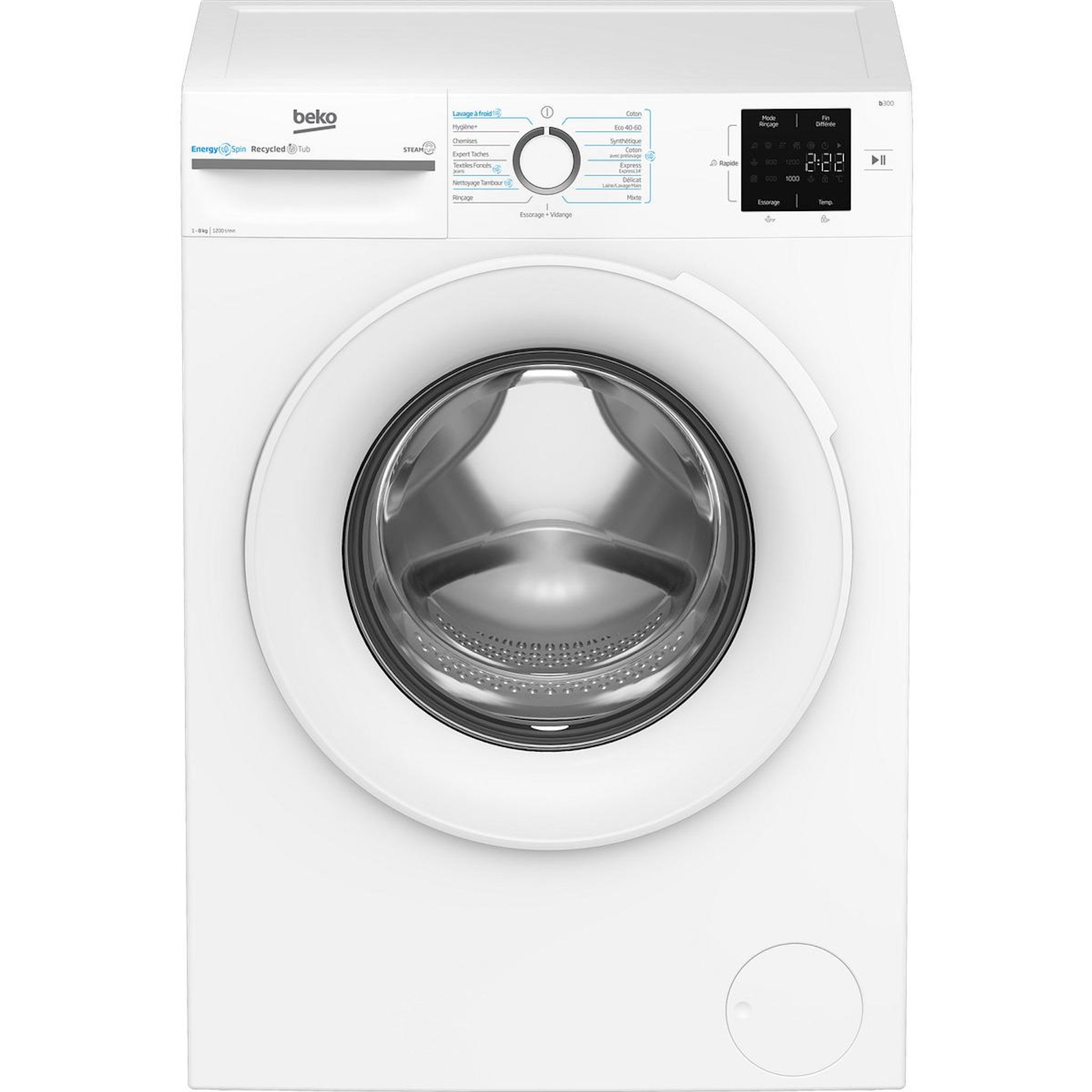 Voir la diapositive 7 : BEKO Lave linge hublot à induction BM0WU38211, 8 kg, 1200 T/min, A