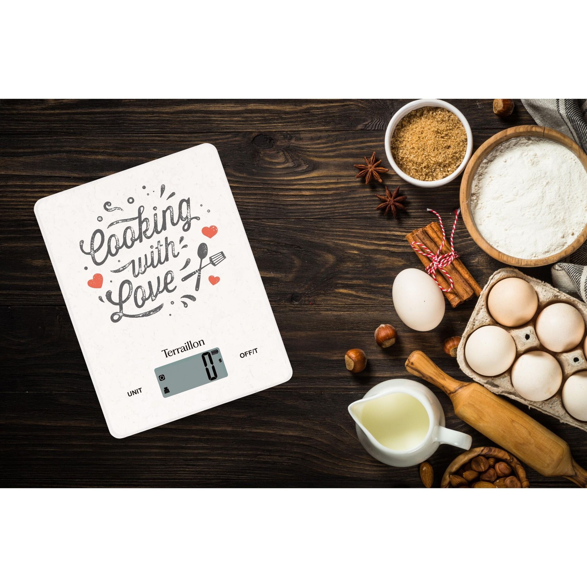 Voir la diapositive 3 : TERRAILLON Balance de cuisine COOKING USB - Blanc