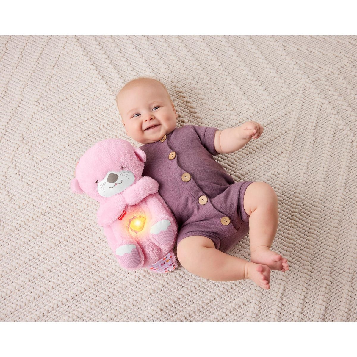 MATTEL Peluche Ma loutre Câlins - Rose