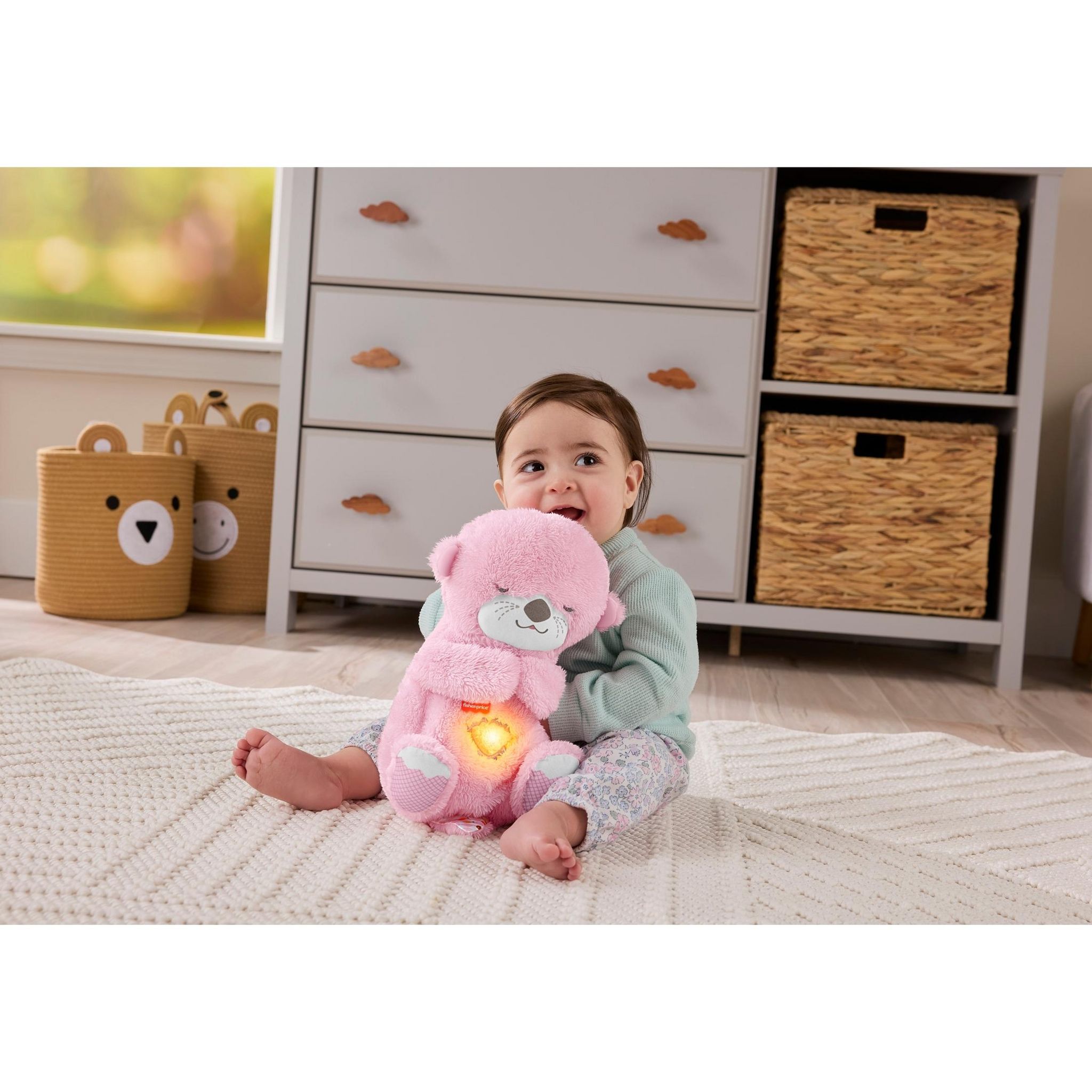 Voir la diapositive 15 : MATTEL Peluche Ma loutre Câlins - Rose