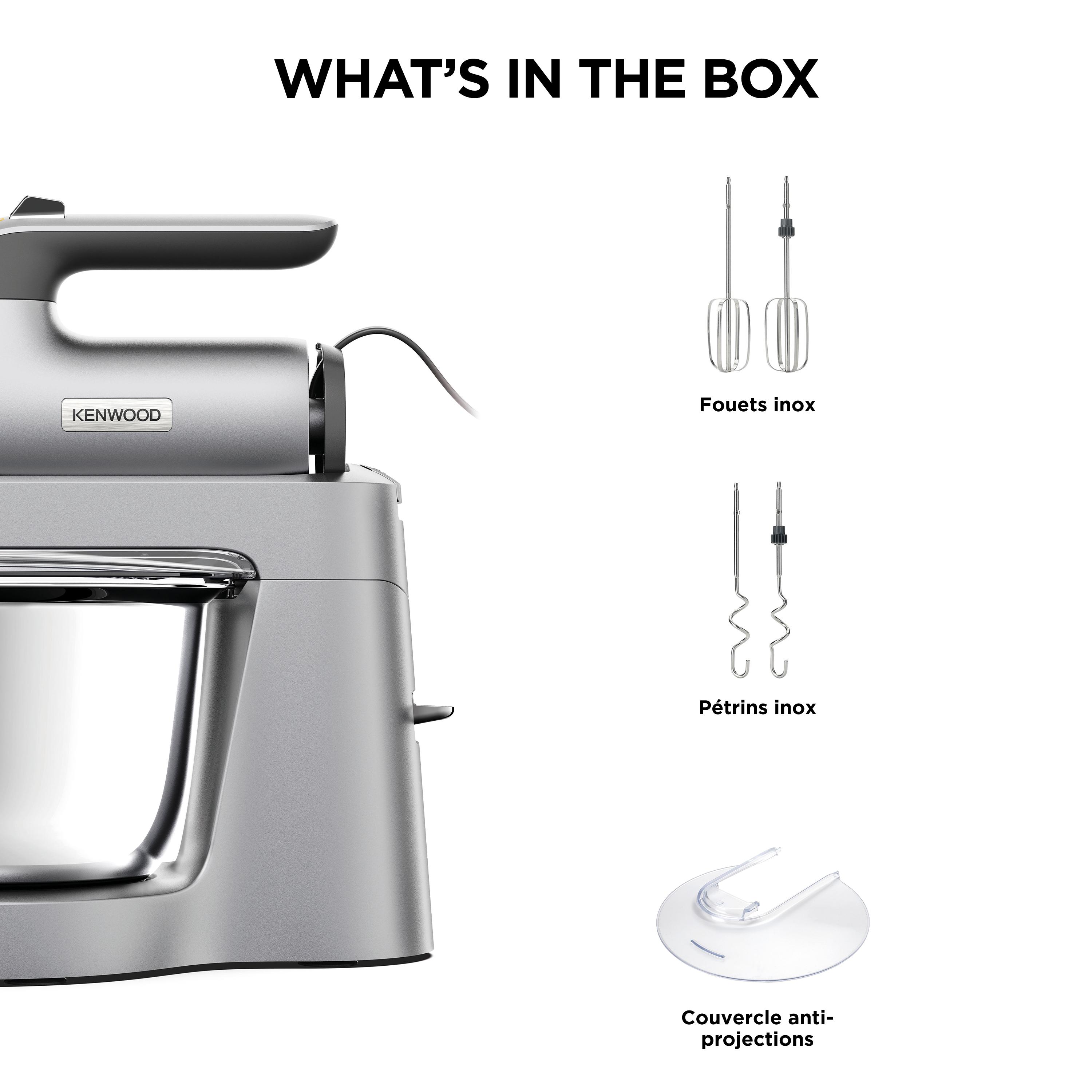 Voir la diapositive 14 : KENWOOD Batteur électrique HMP54000SI - Silver