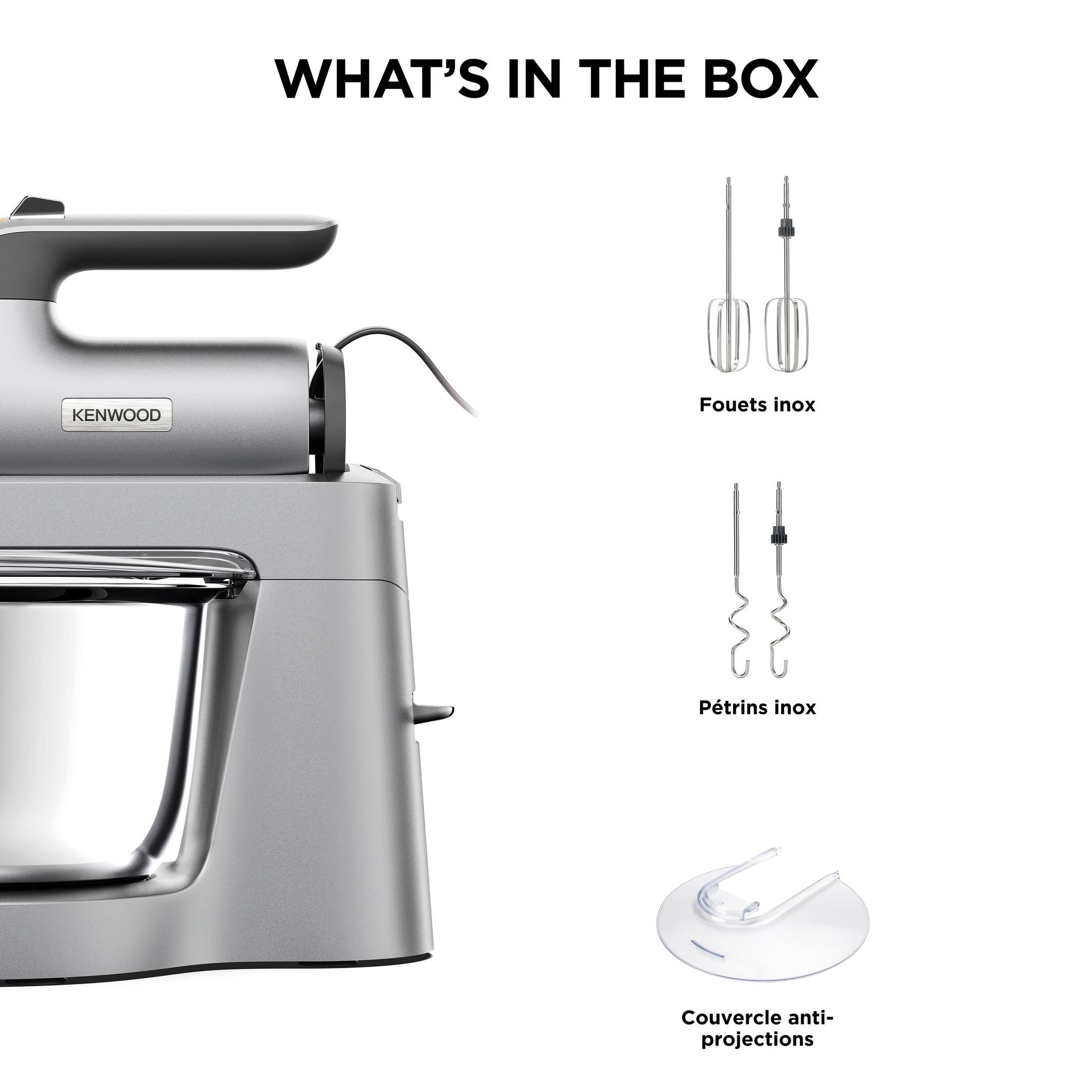 Voir la diapositive 14 : KENWOOD Batteur électrique HMP54000SI - Silver