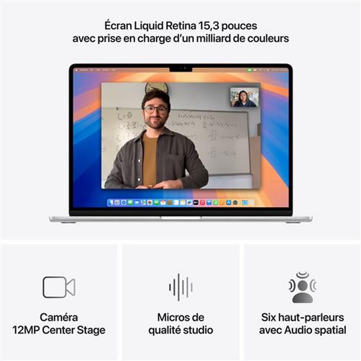 APPLE Ordinateur portable MacBook Air 15'' 512Go SSD 16Go RAM Puce M4 - Lumière Stellaire