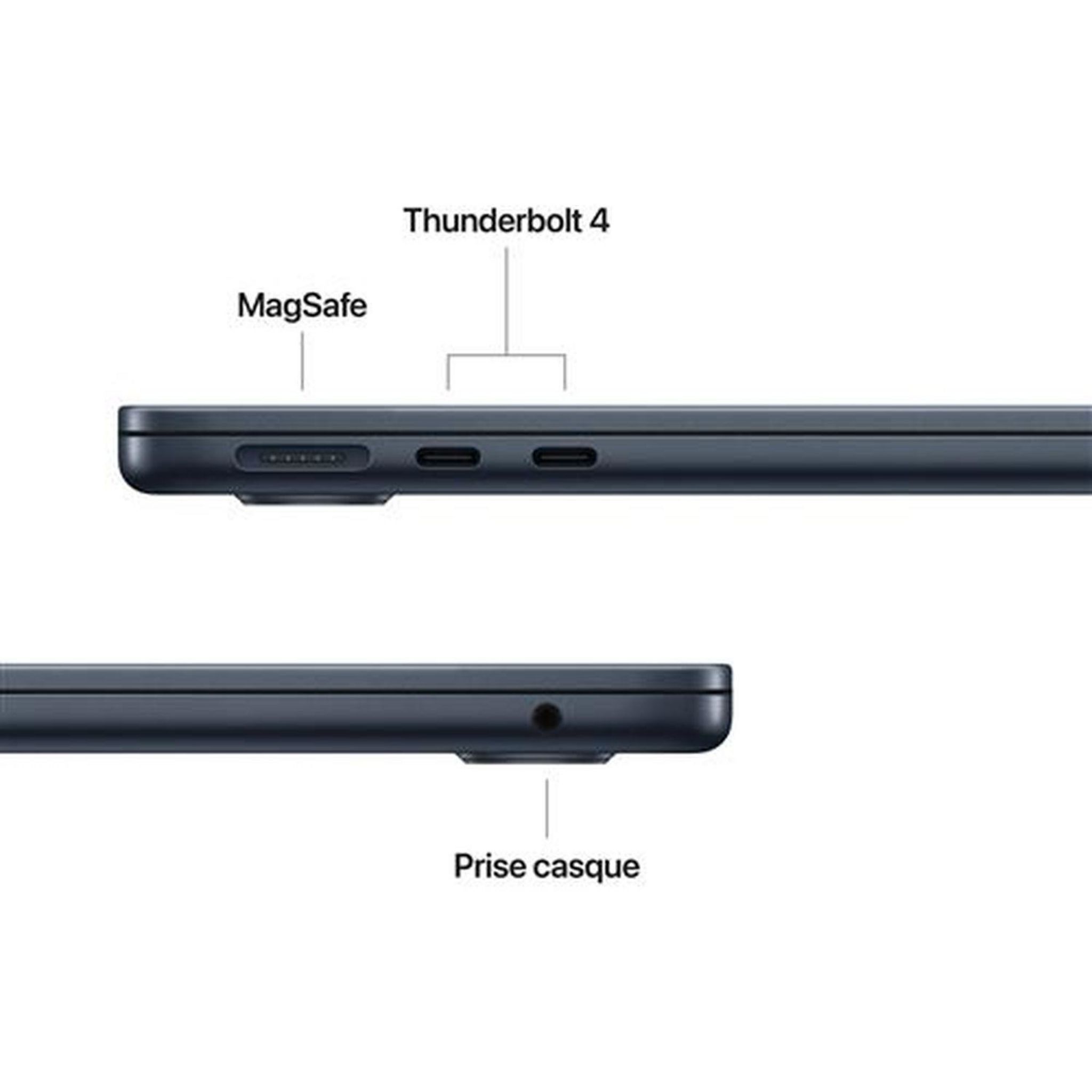 Voir la diapositive 7 : APPLE Ordinateur portable MacBook Air 13'' 512 Go SSD 24Go RAM Puce M4 - Midnight