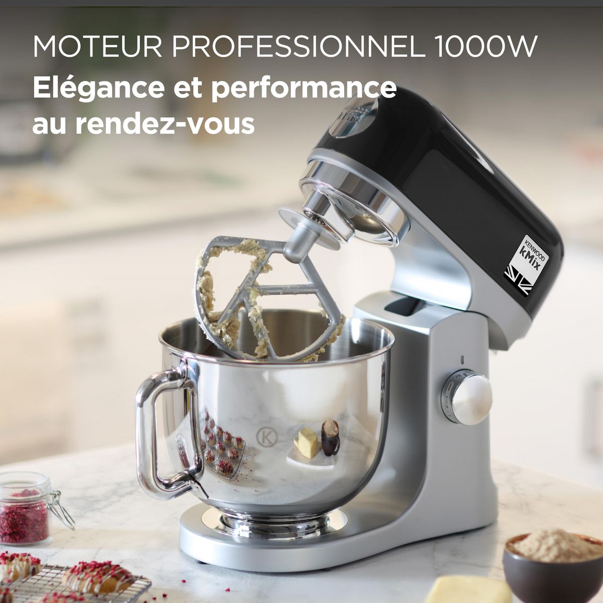 KENWOOD Robot pâtissier multifonction KMX750BK - Noir et gris